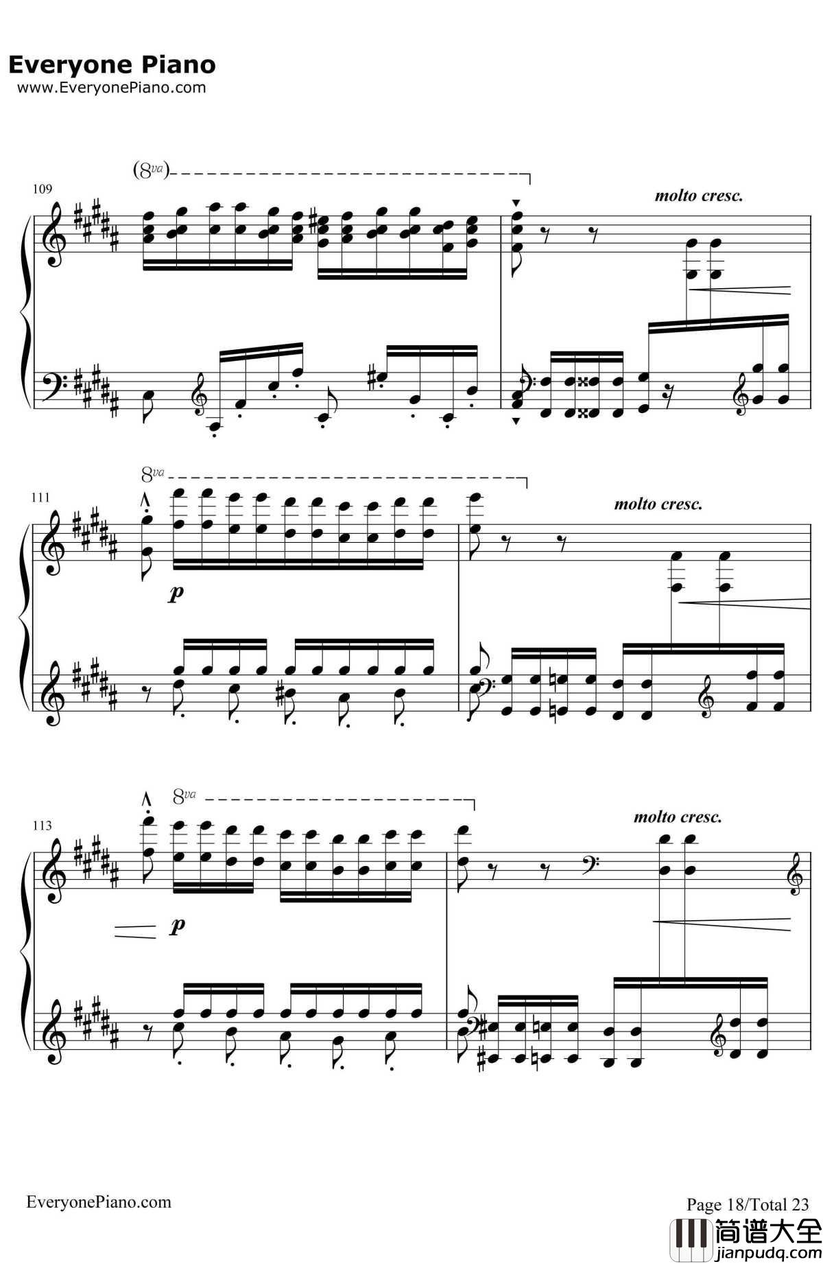 钟钢琴谱__李斯特