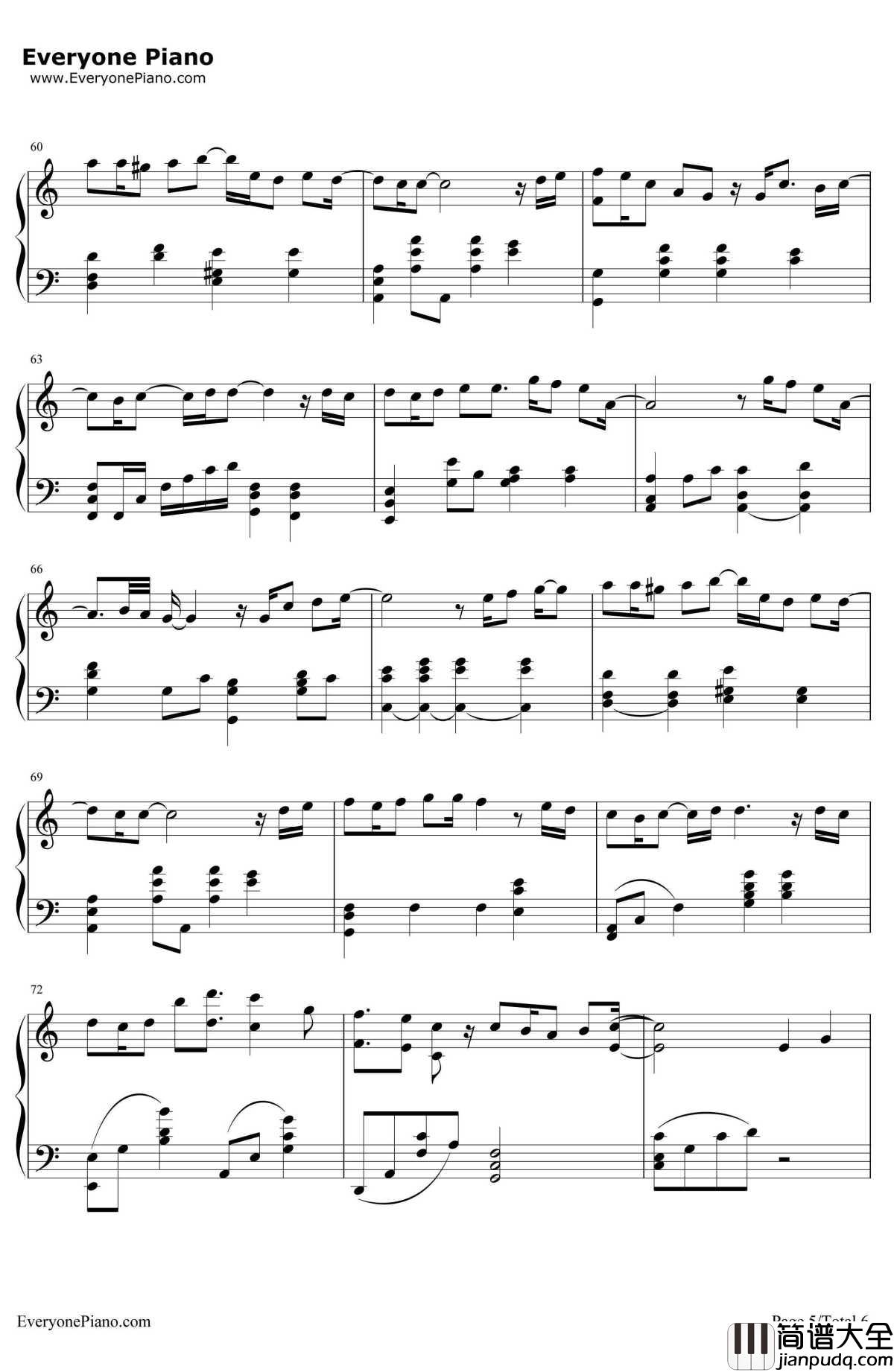 Don't_Say_Goodbye钢琴谱__东方神起