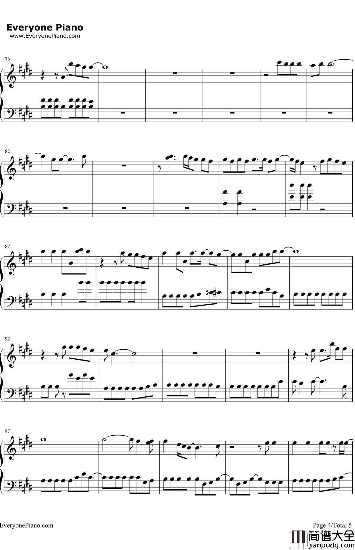 Red钢琴谱_TaylorSwift