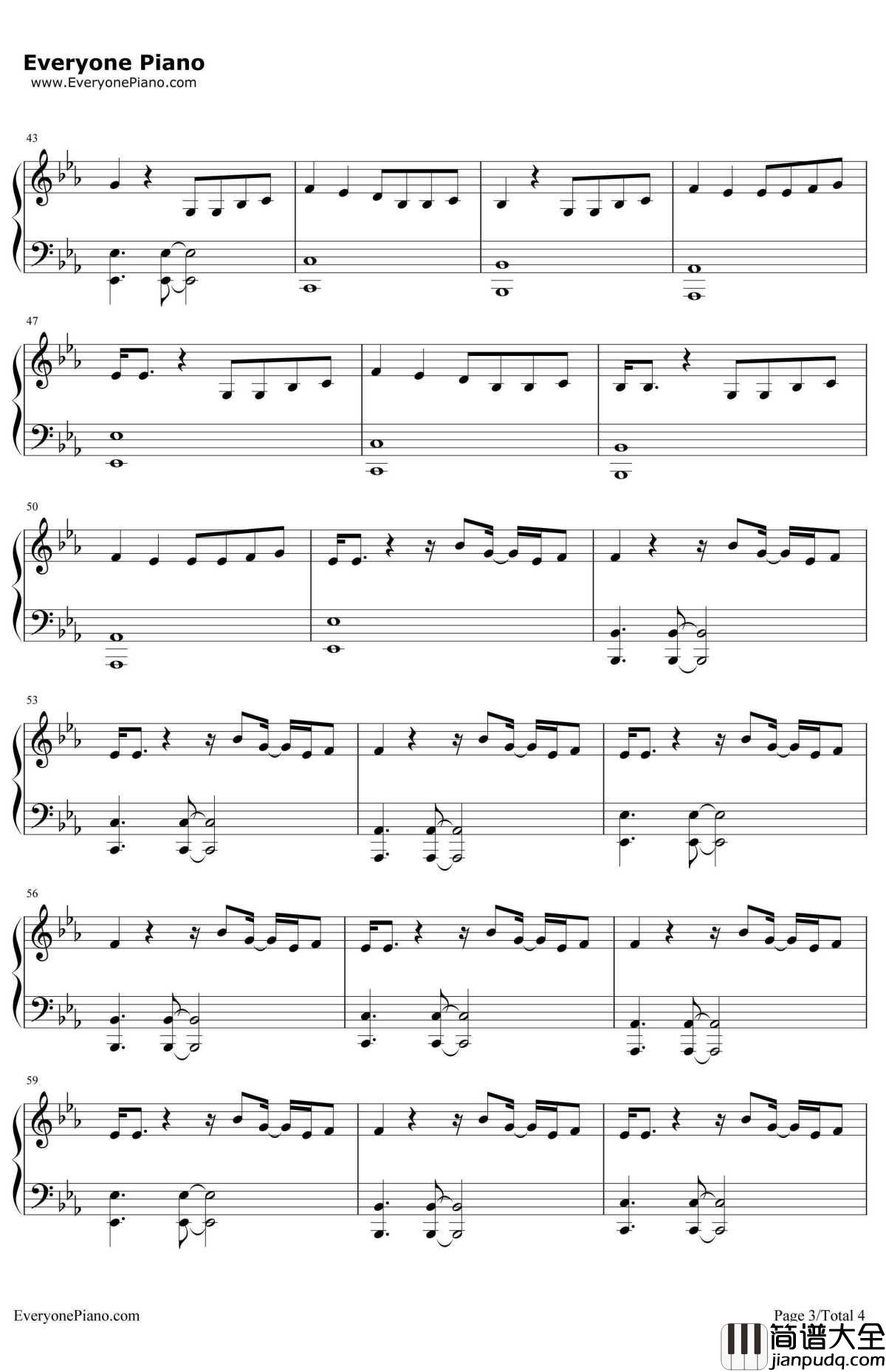 I_Feel_It_Coming钢琴谱_TheWeekndDaftPunk