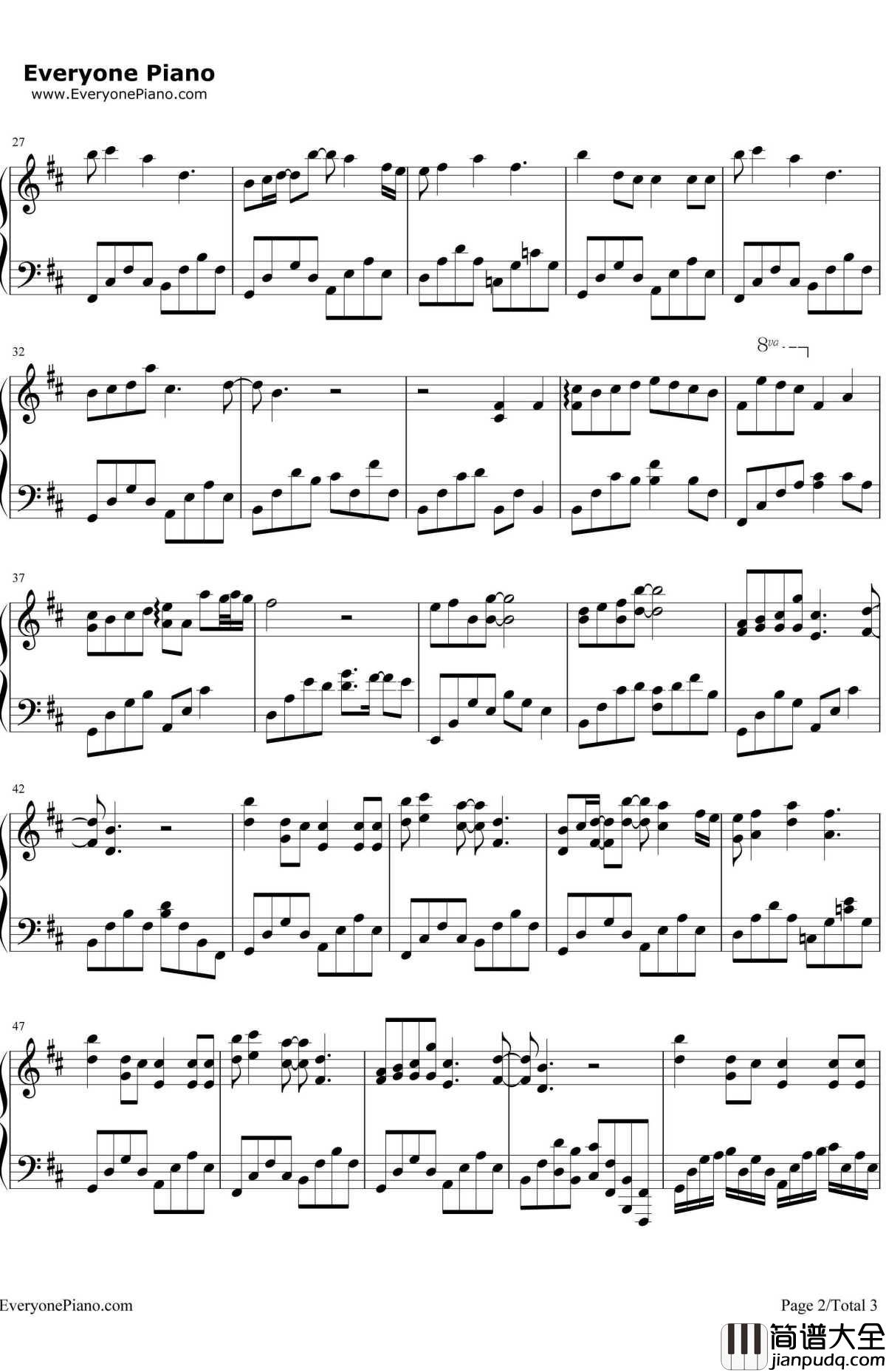 红颜旧D调版钢琴谱_刘涛__琅琊榜_OST