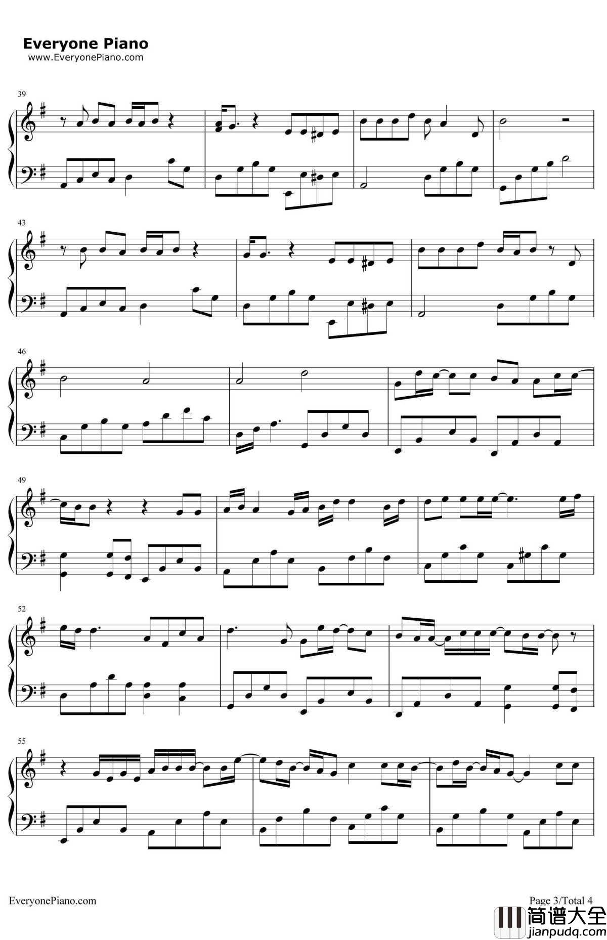 Hush钢琴谱_LasseLindh_韩剧_鬼怪_OST3