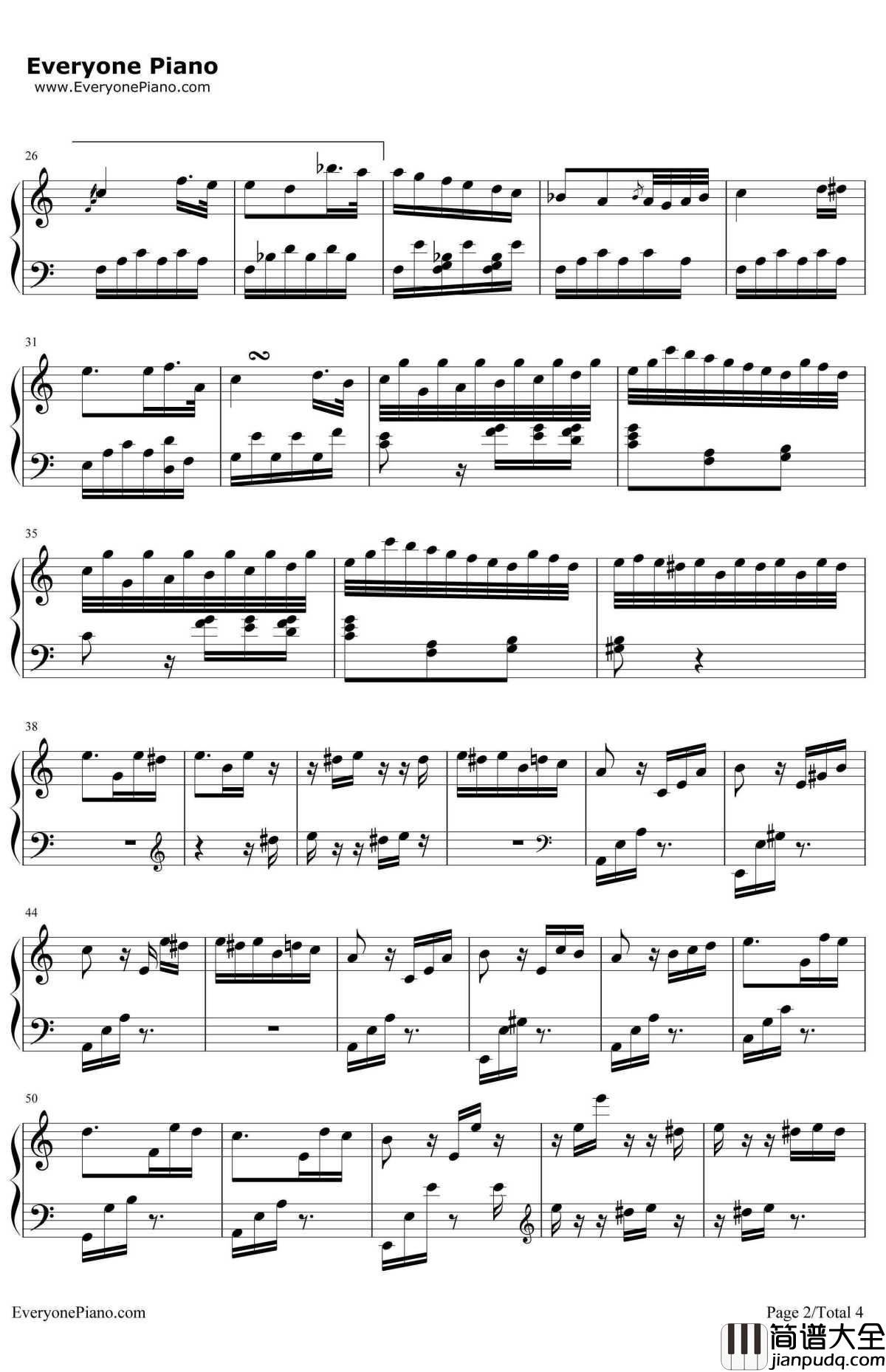 致爱丽丝钢琴谱_贝多芬