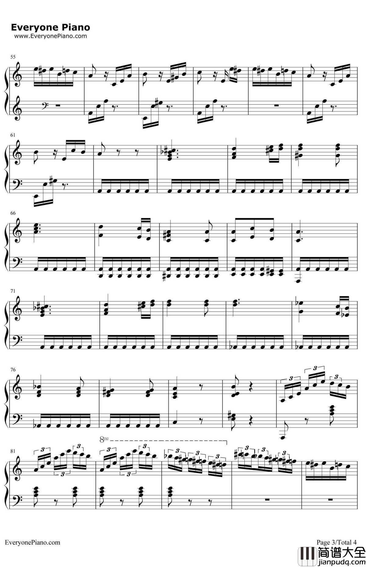 致爱丽丝钢琴谱_贝多芬