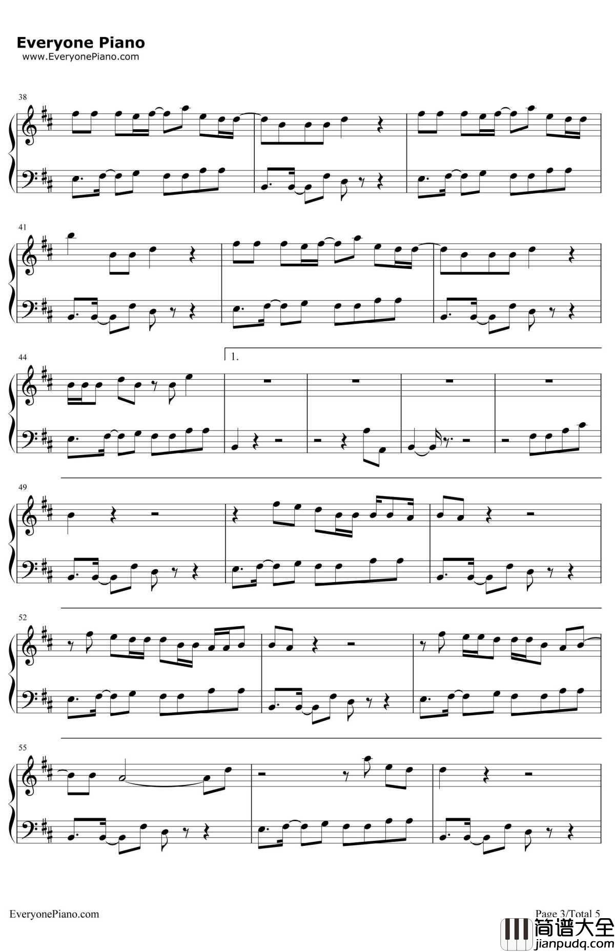 You_Don't_Know_Me钢琴谱_JaxJonesRaye