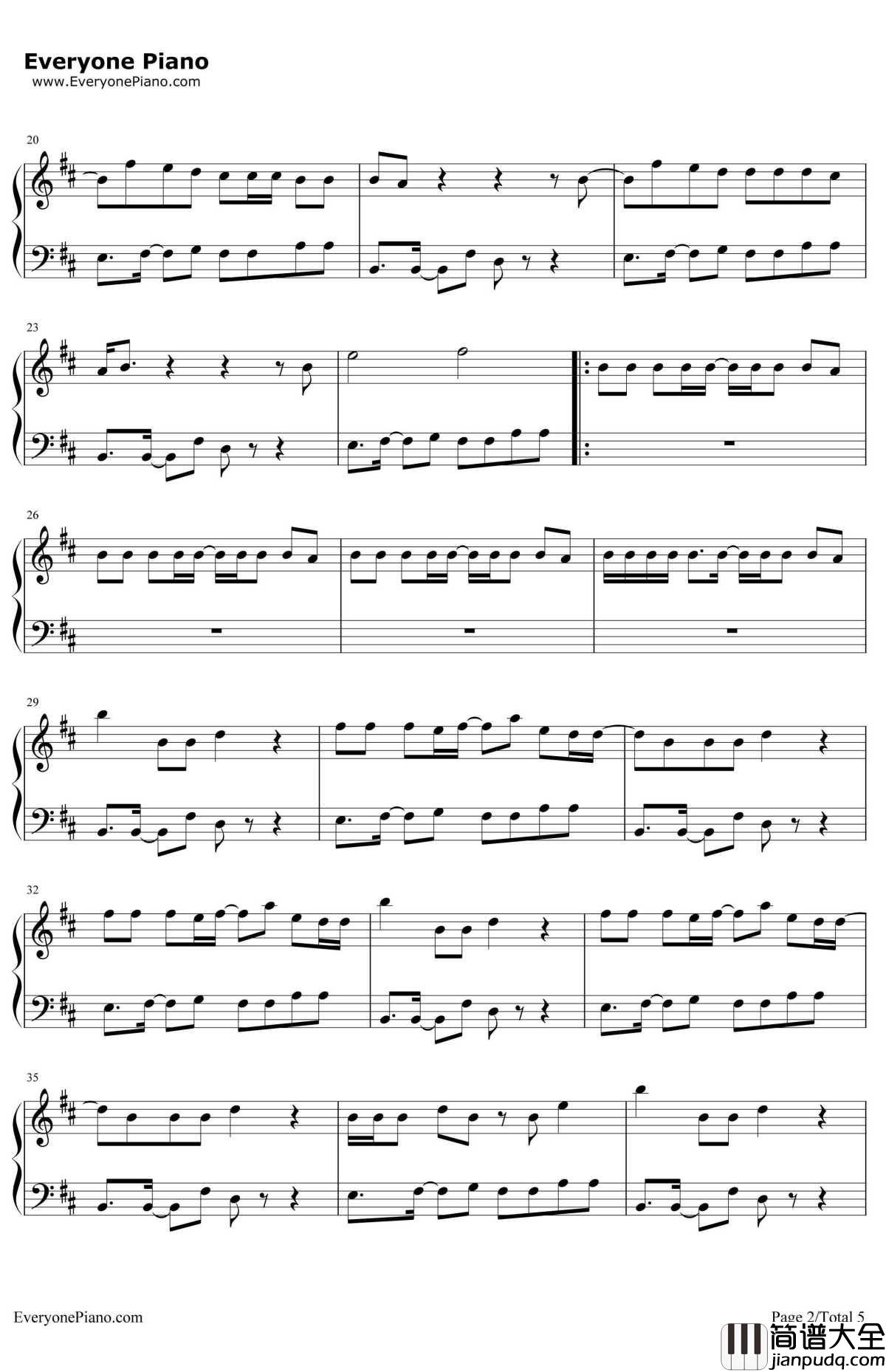 You_Don't_Know_Me钢琴谱_JaxJonesRaye