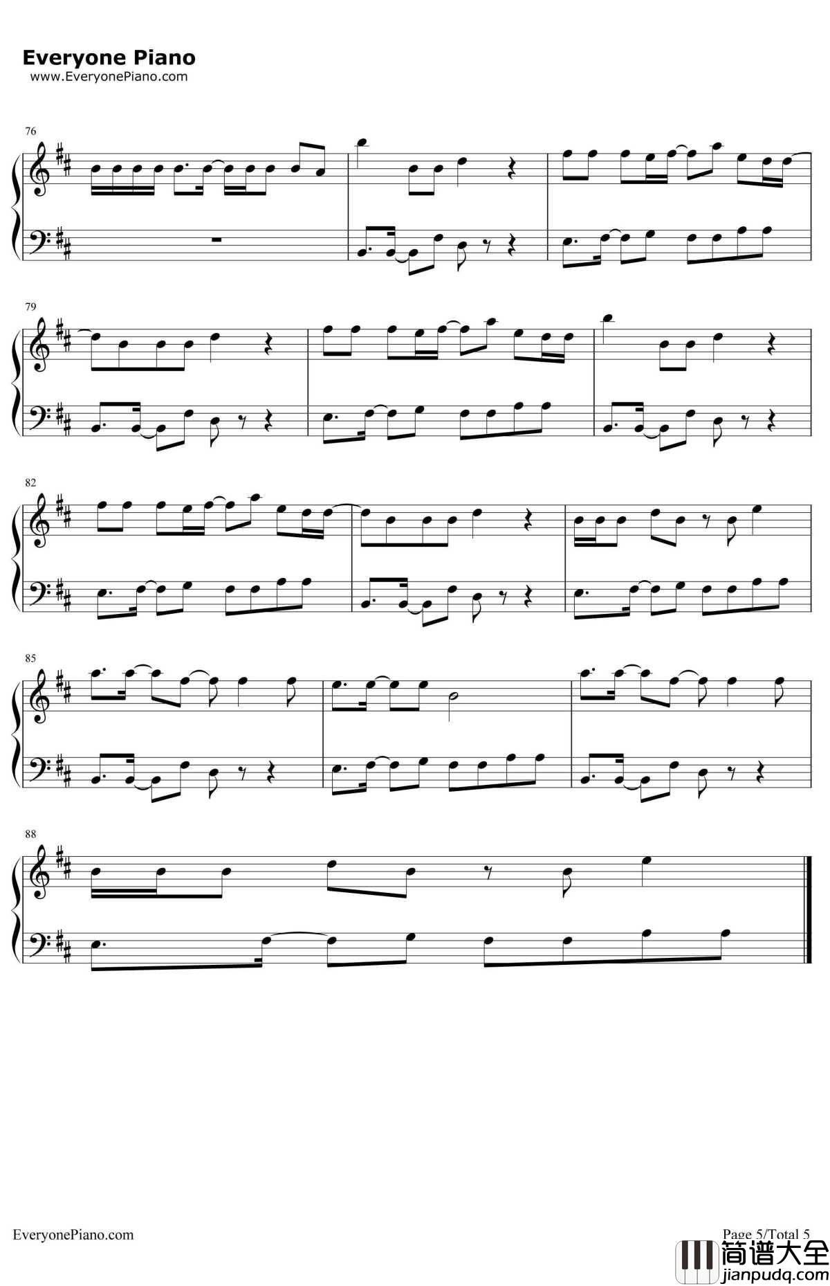 You_Don't_Know_Me钢琴谱_JaxJonesRaye