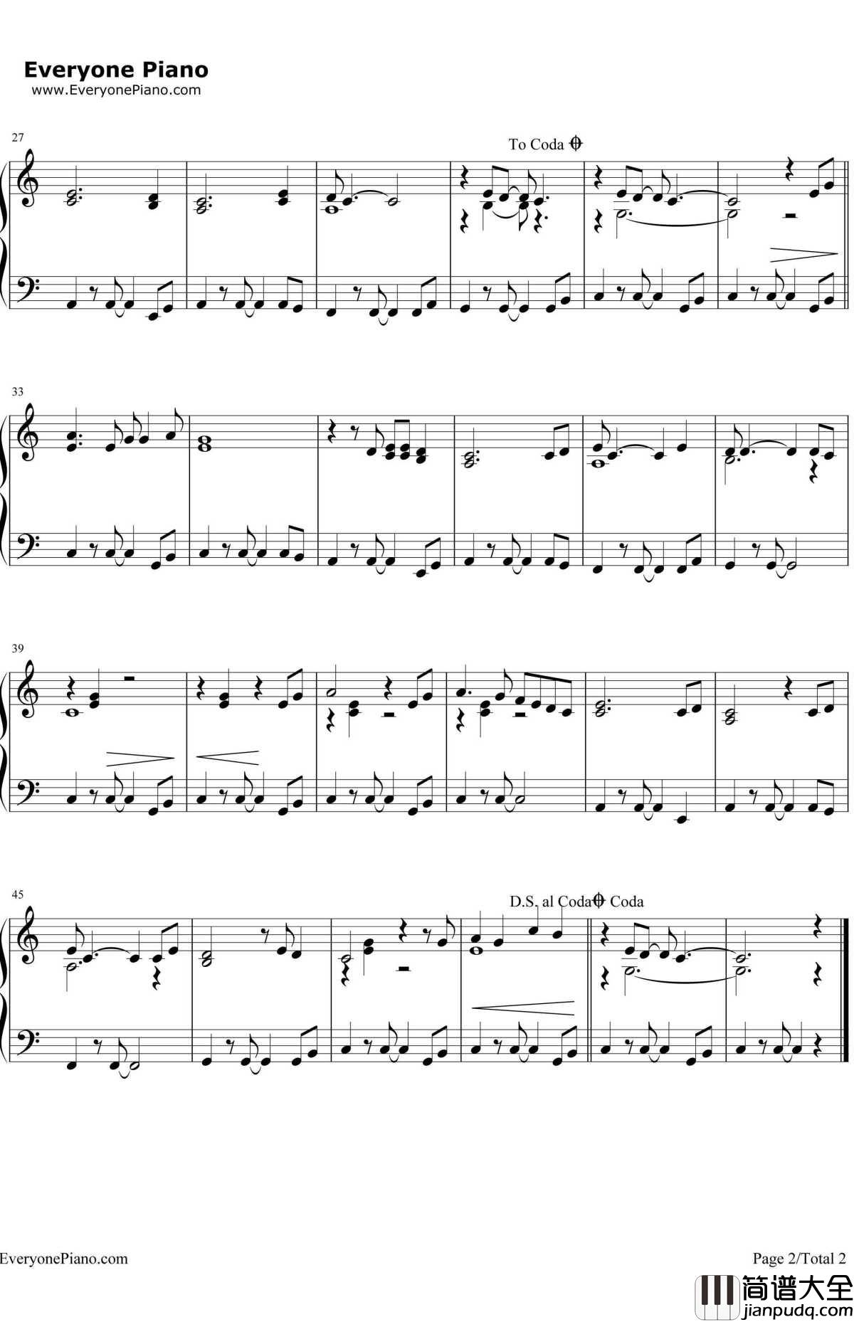 Stand_by_Me钢琴谱_BenE.King