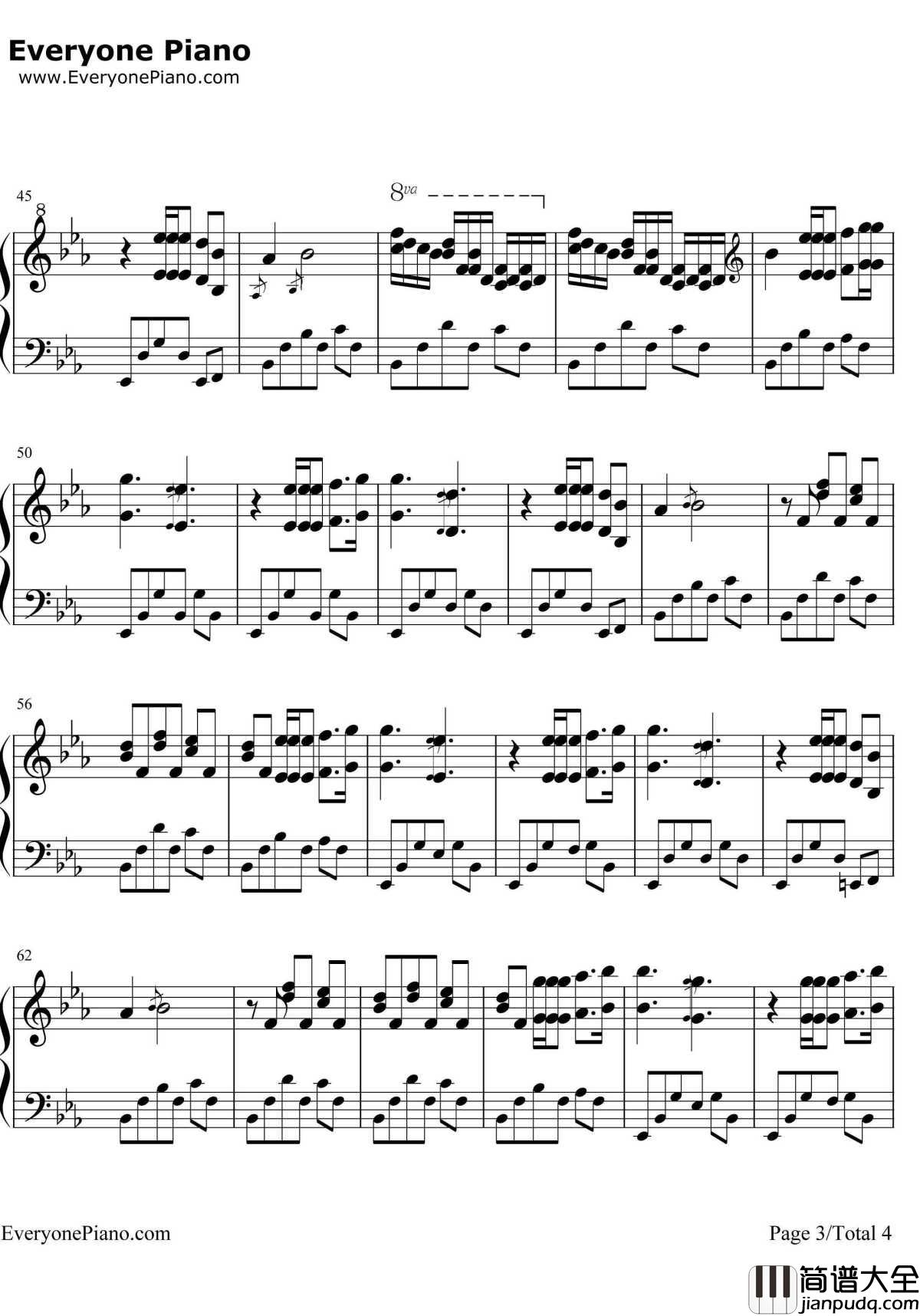 德朗的微笑钢琴谱_理查德_克莱德曼