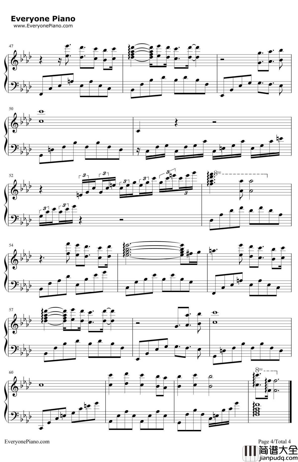 情感钢琴谱_理查德•克莱德曼