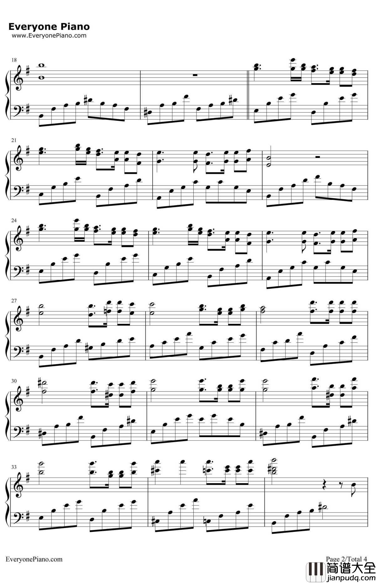 梦的传说钢琴谱_理查德•克莱德曼