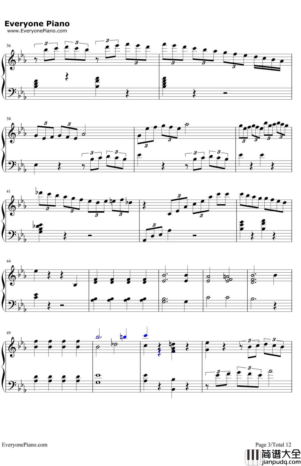 悲怆钢琴谱_贝多芬_贝多芬_c小调第八钢琴奏鸣曲第三乐章