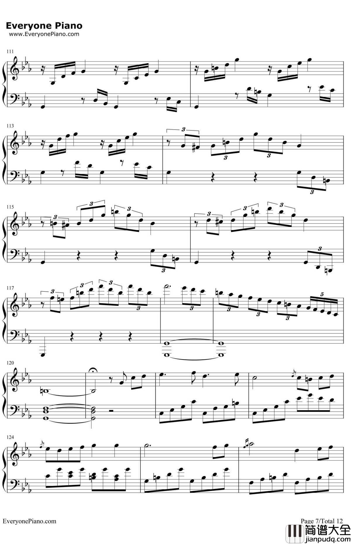 悲怆钢琴谱_贝多芬_贝多芬_c小调第八钢琴奏鸣曲第三乐章