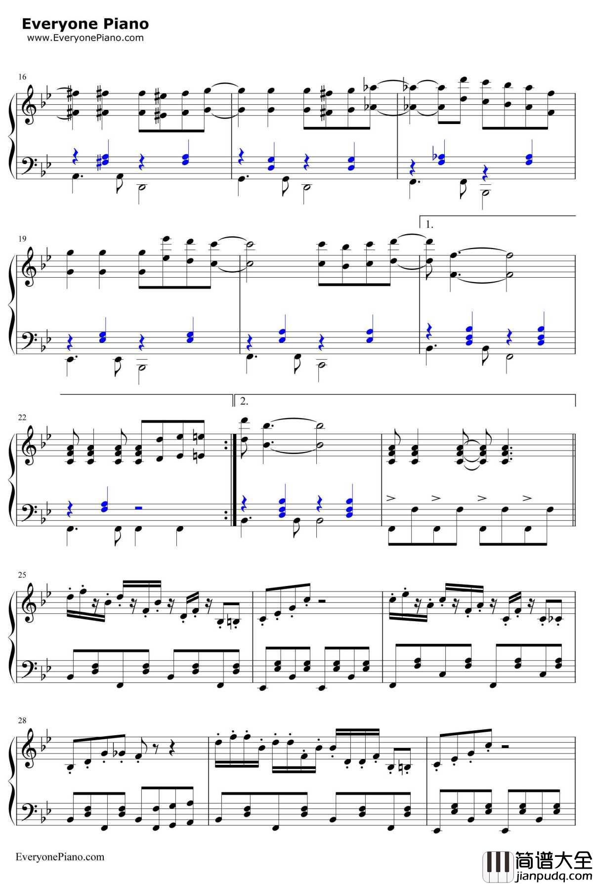 乒乓之恋钢琴谱_理查德_克莱德曼