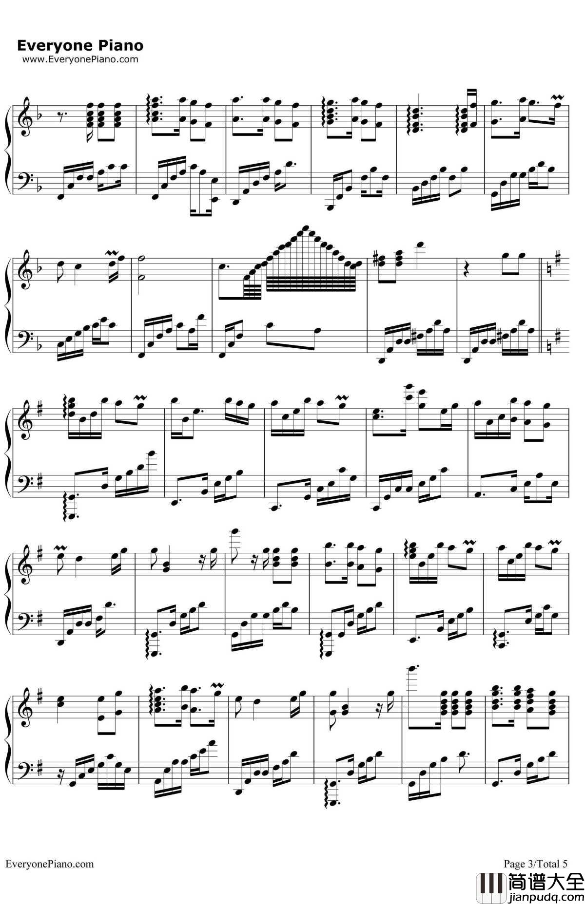 500_Miles钢琴谱__陈占美