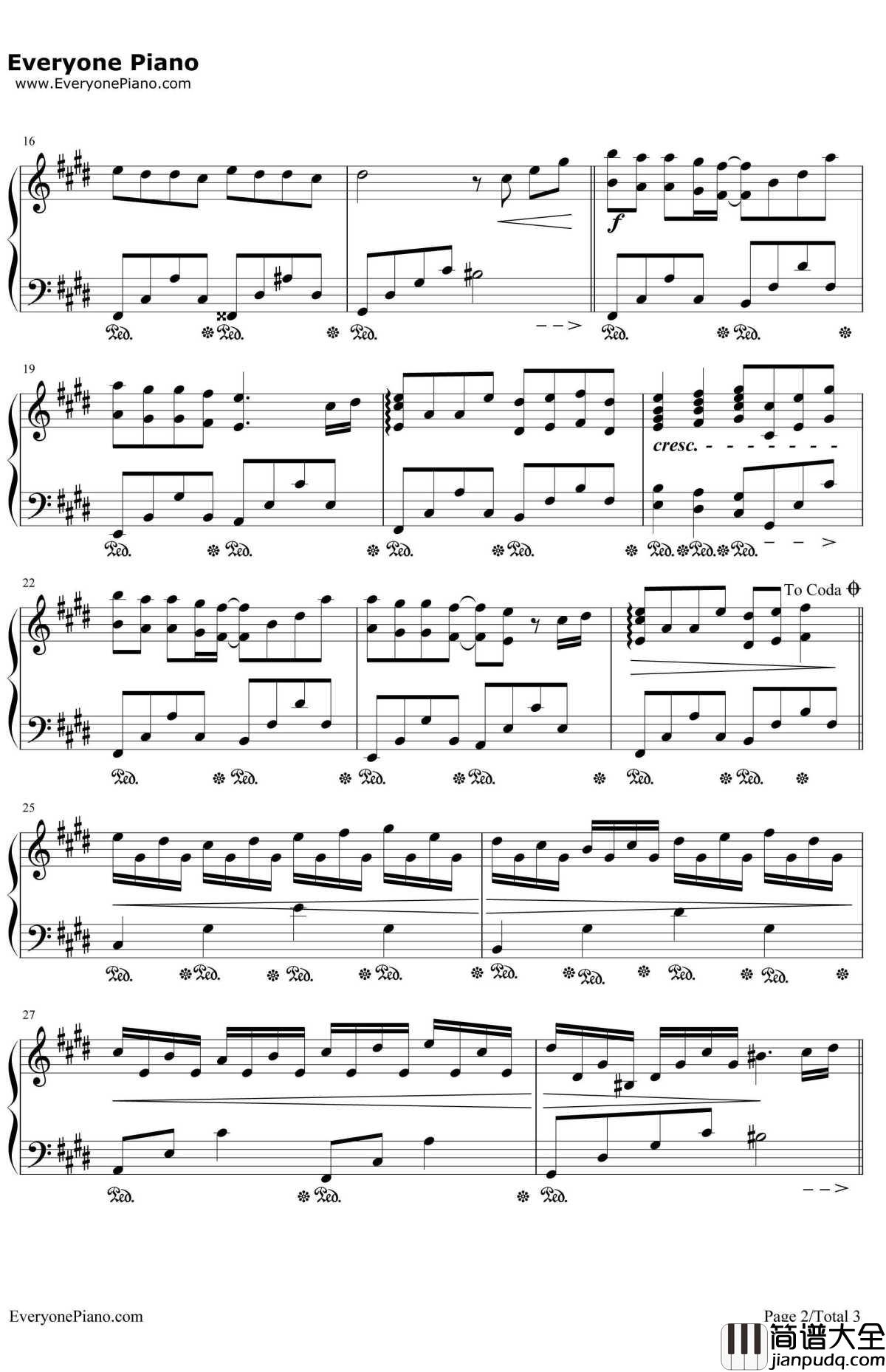 爱的天国钢琴谱_王心凌__天国的嫁衣_片尾曲