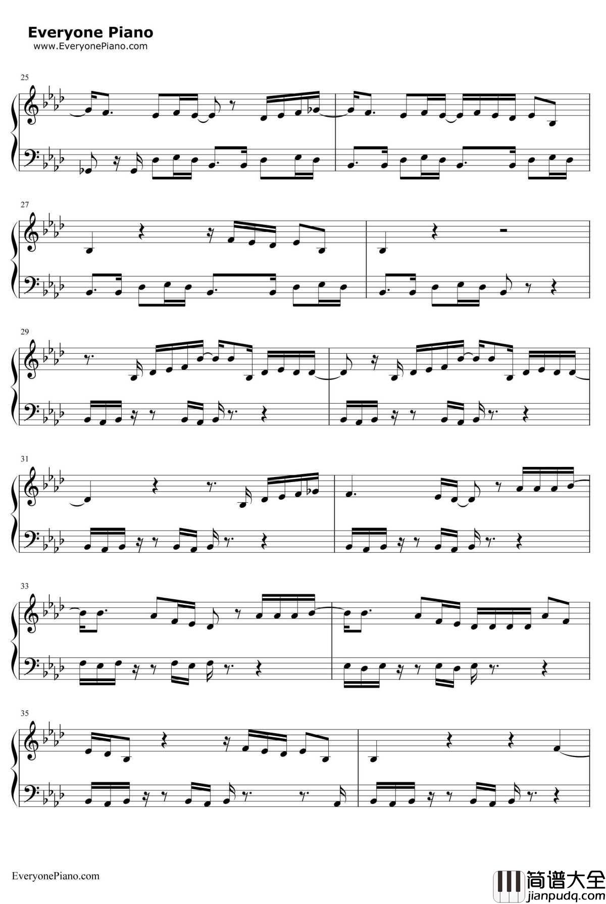 Human钢琴谱_Rag'n'BoneMan