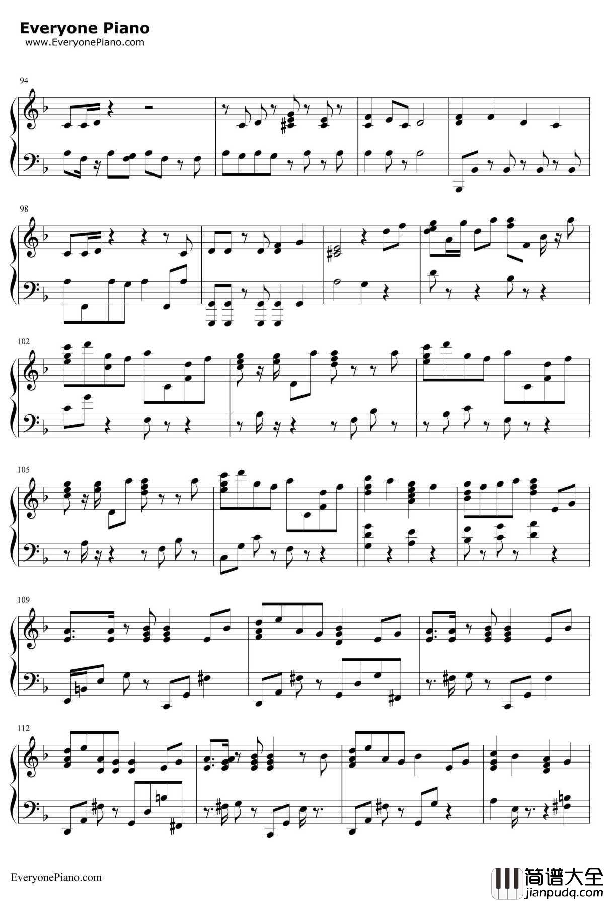 千本樱钢琴谱_初音ミク_慢速版