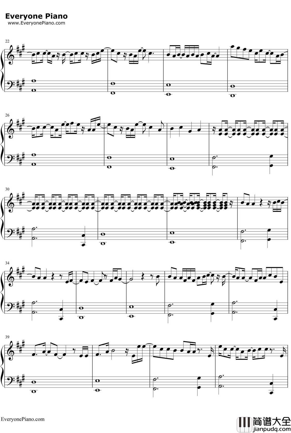 Kiss_Me_Slowly钢琴谱_Parachute