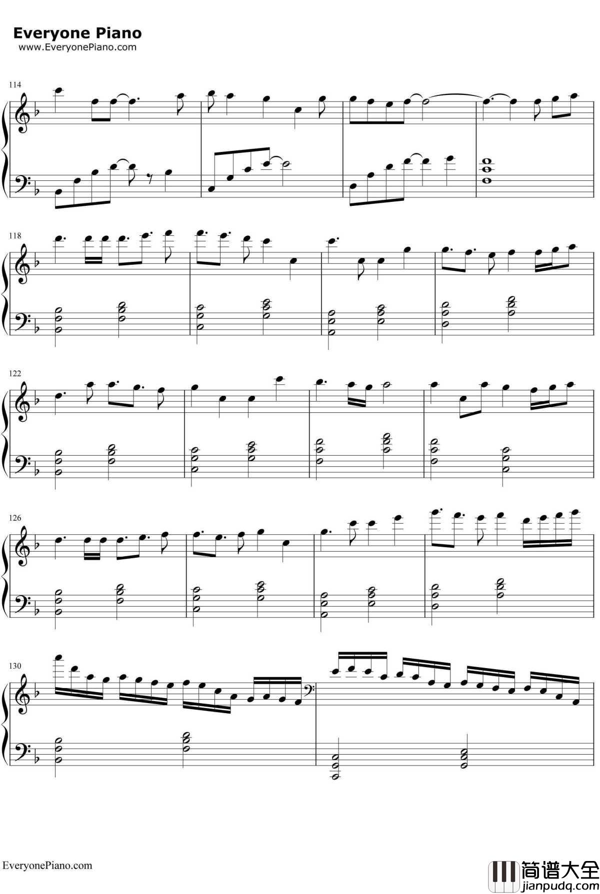 Letter_song钢琴谱_Doriko_致十年后的我_初音ミク