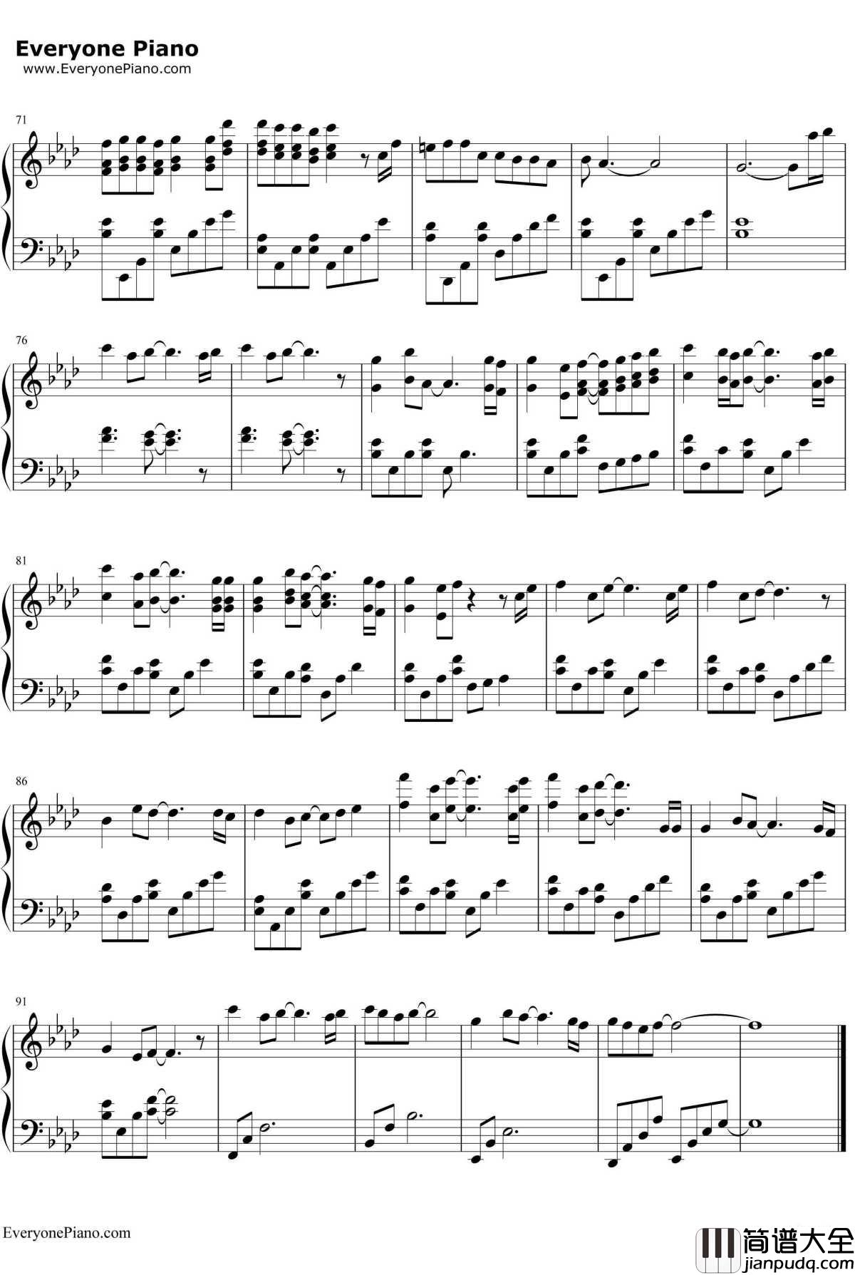 Tum_Hi_Ho钢琴谱_ArijitSingh_爱曲2插曲