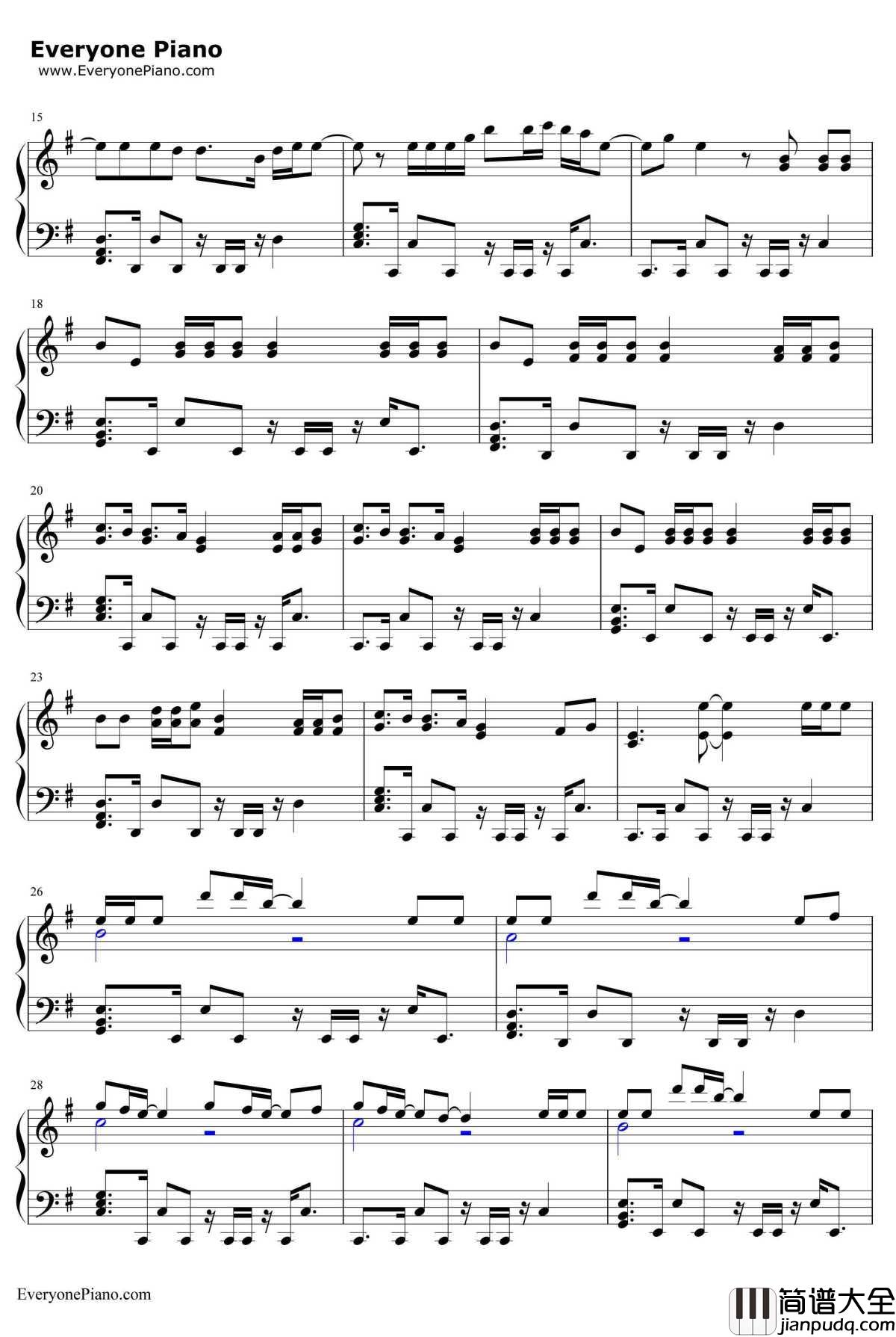 Animals钢琴谱_Maroon5