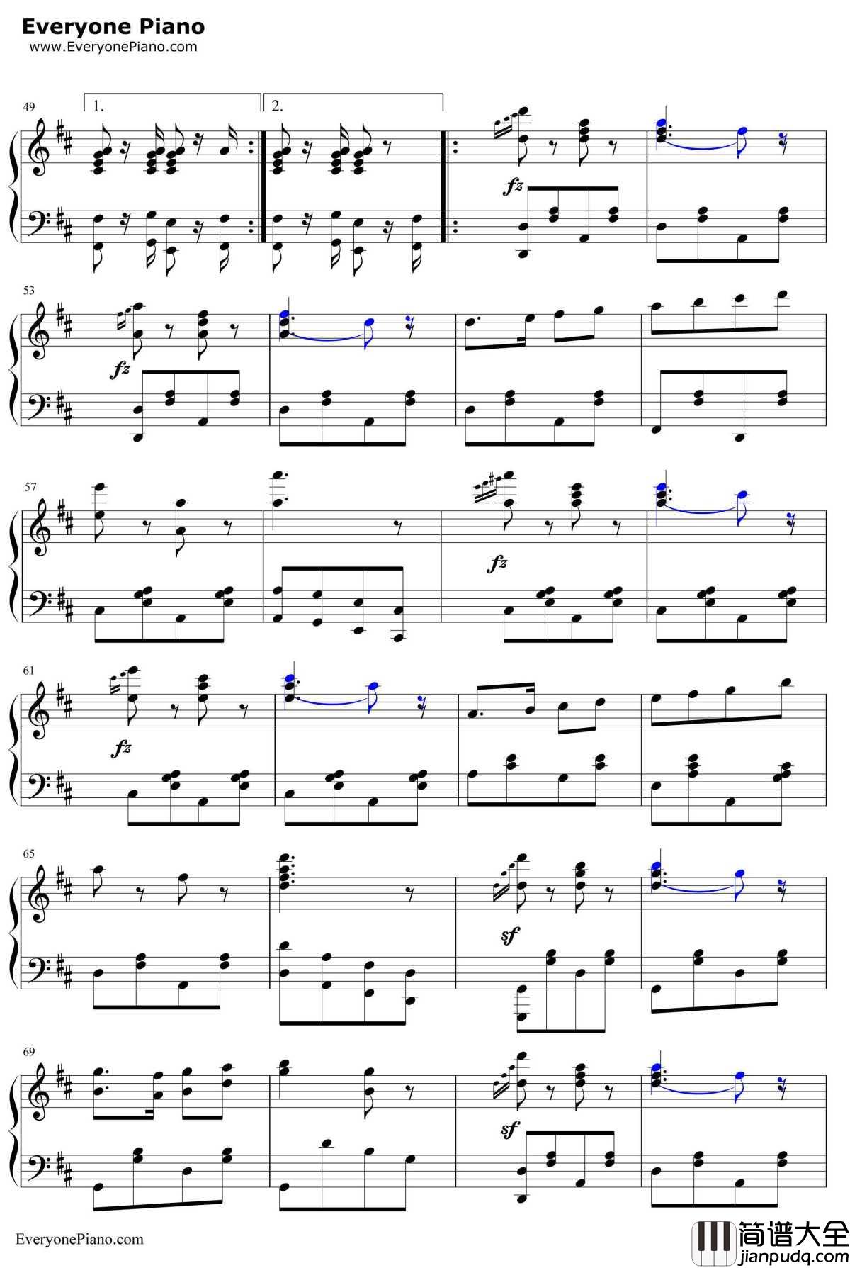 巴登威勒进行曲钢琴谱_GeorgFürst_德国军歌