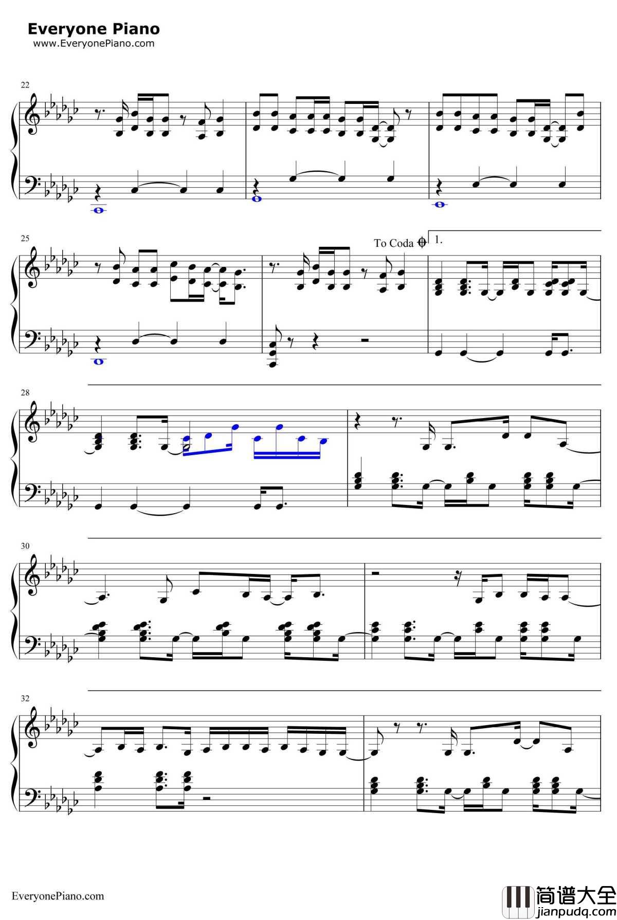 Everything_Has_Changed钢琴谱_TaylorSwift