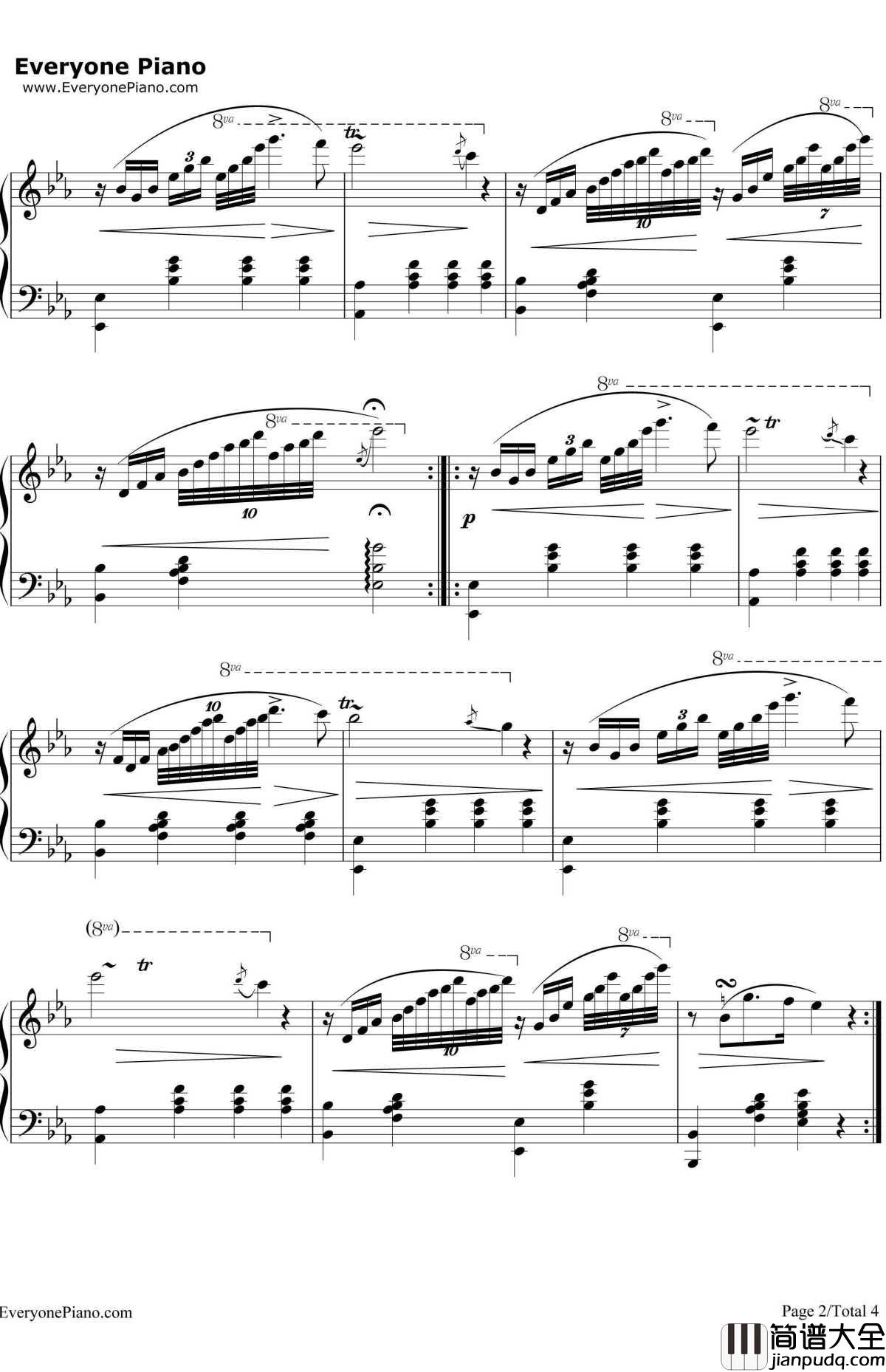 少女的祈祷钢琴谱_巴达捷芙斯卡(Badarzewska)_完整版