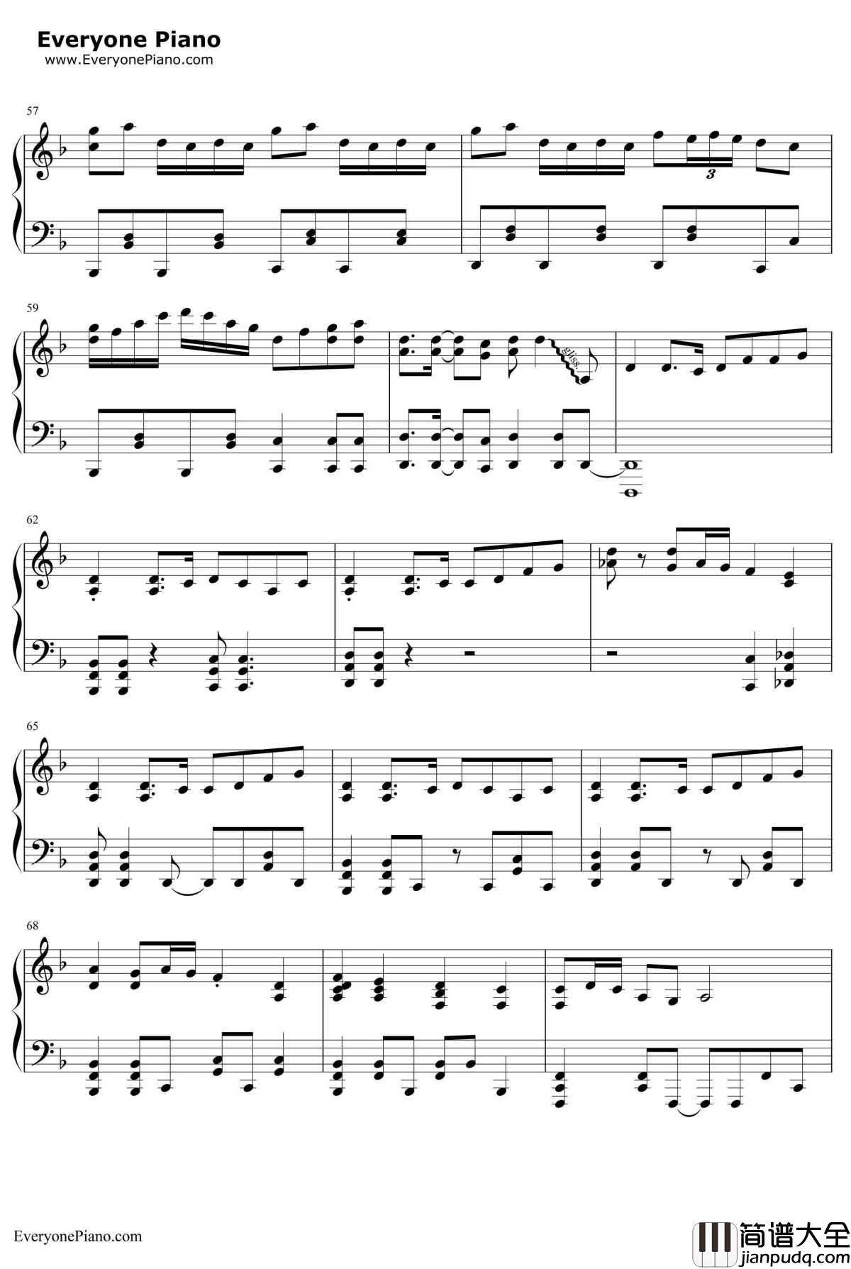 千本樱钢琴谱_触手猴版本_带力度版