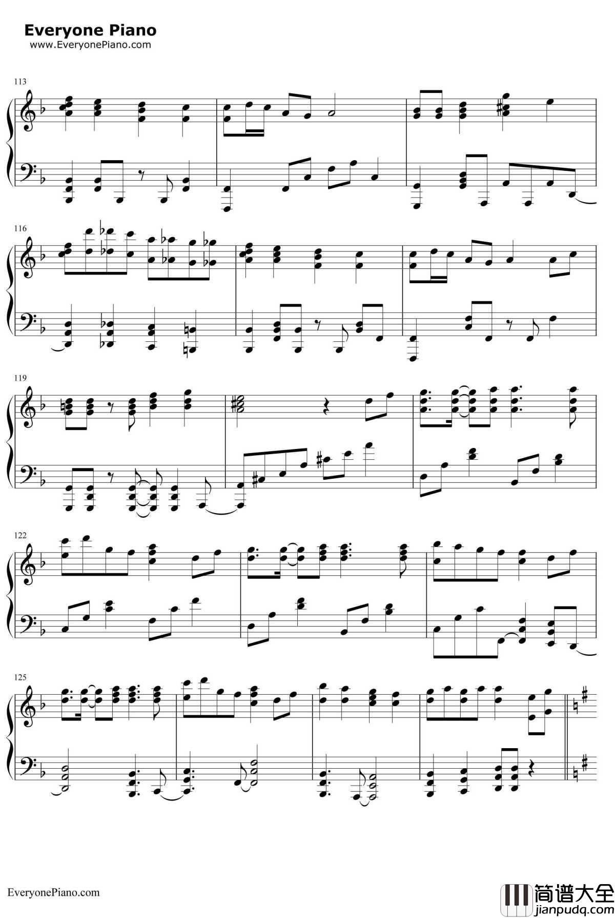 千本樱钢琴谱_触手猴版本_带力度版