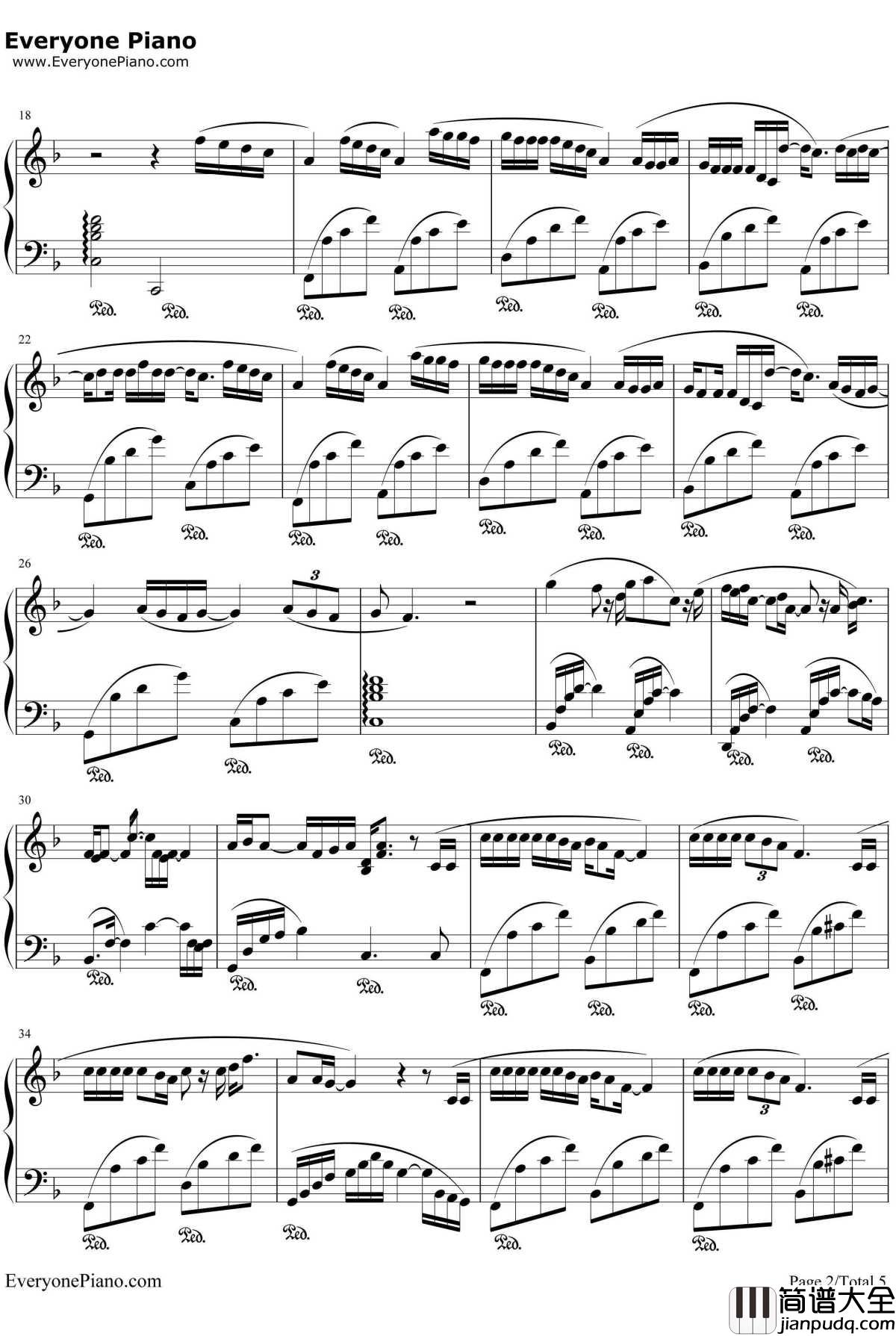 不要对他说钢琴谱_张信哲