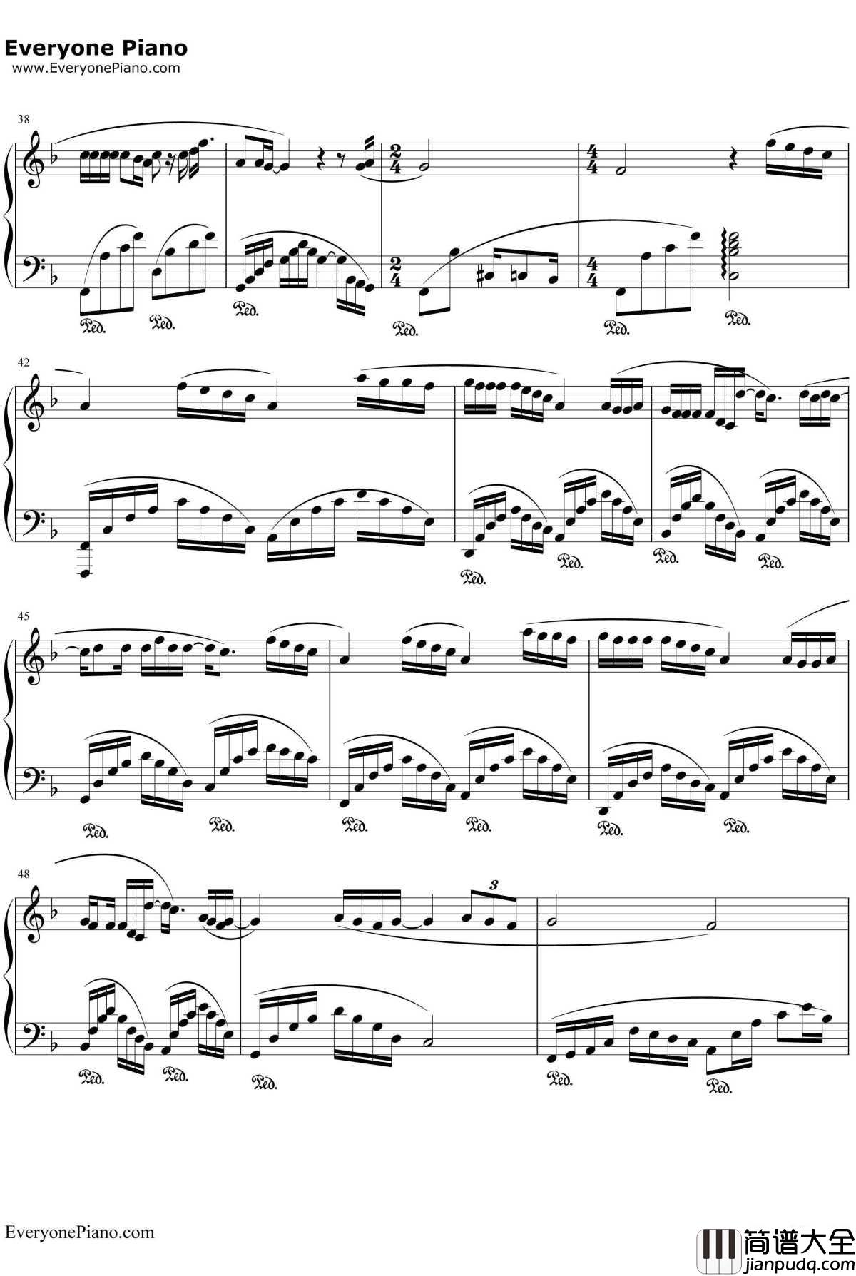 不要对他说钢琴谱_张信哲