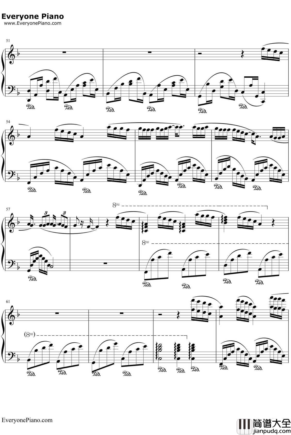 不要对他说钢琴谱_张信哲