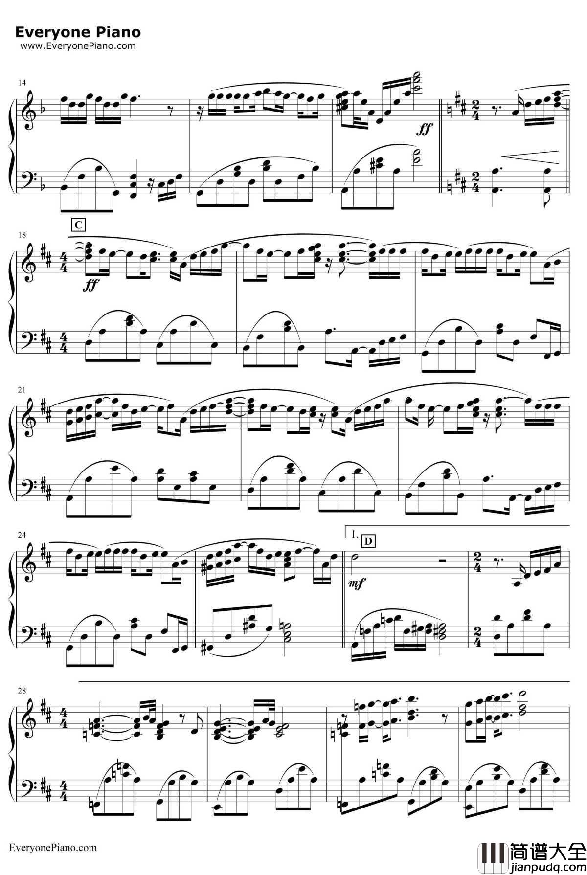 你怎么连话都说不清楚钢琴谱_蔡依林