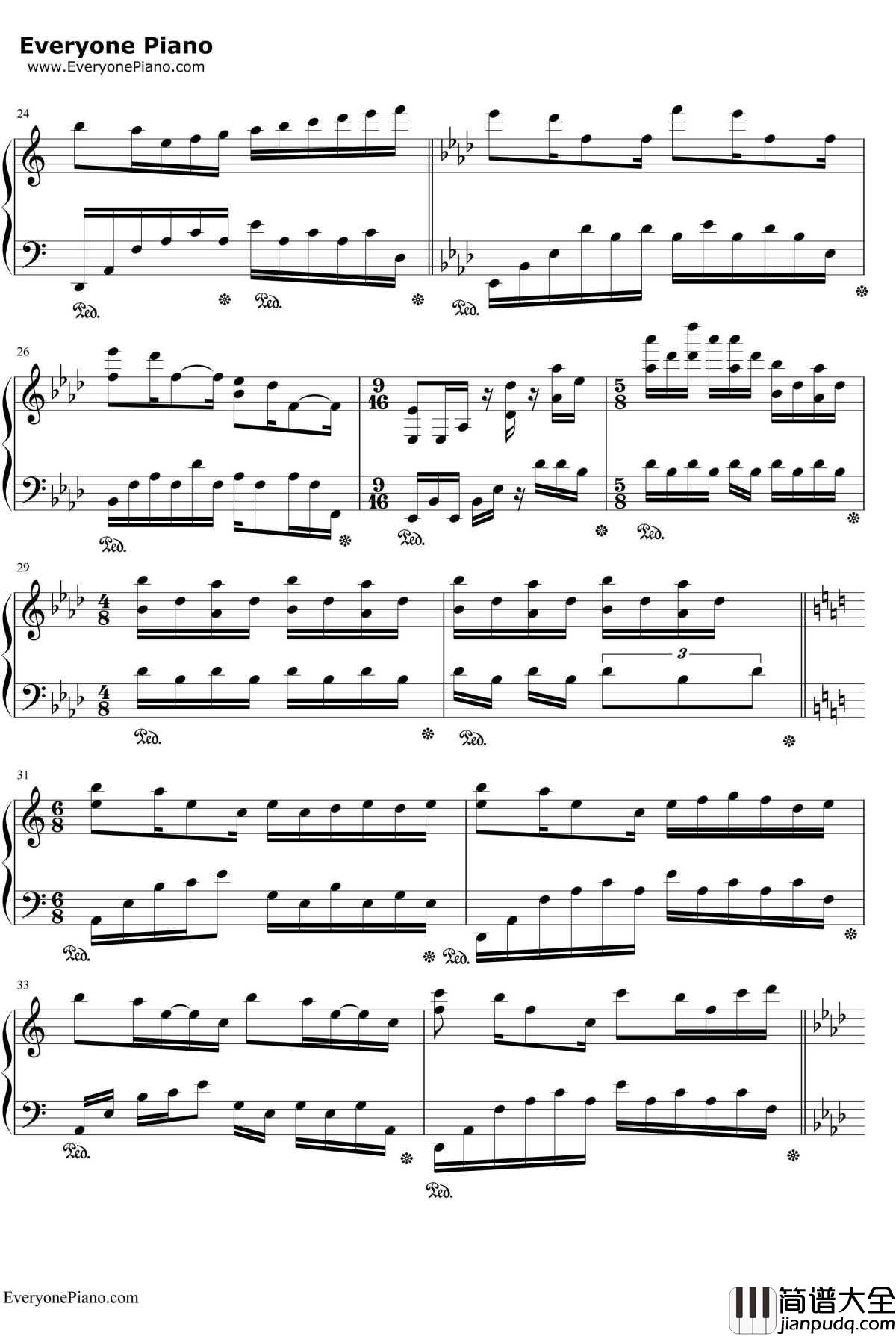 前声音钢琴谱_李闰珉_Yiruma