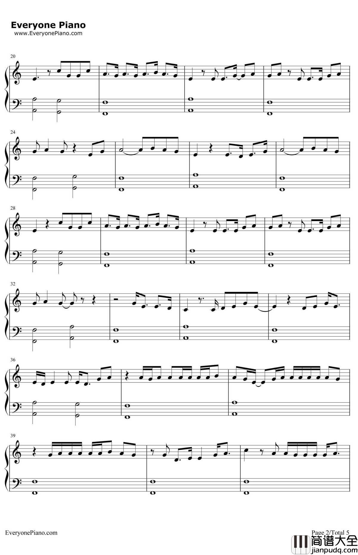 Scars_To_Your_Beautiful钢琴谱_AlessiaCara