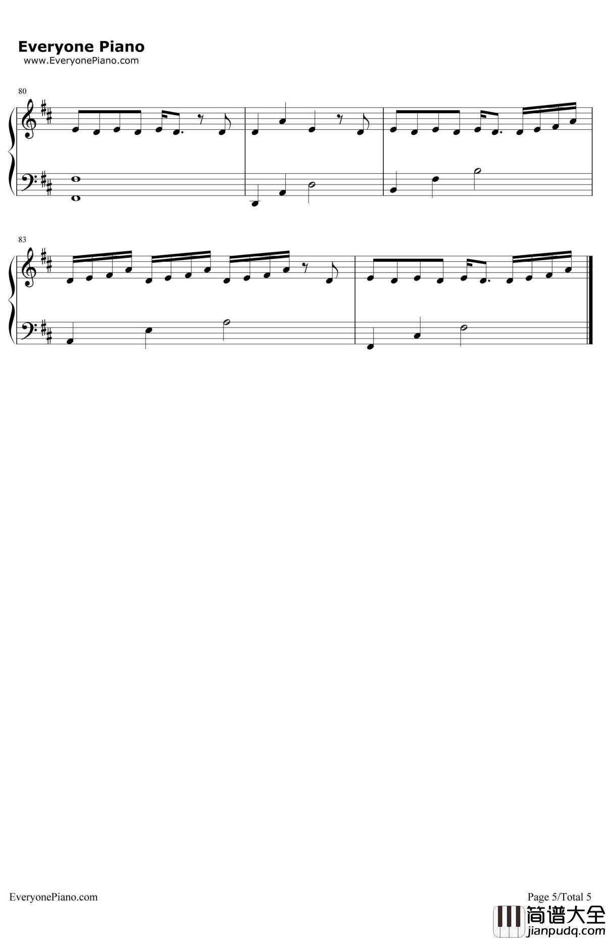 Paris钢琴谱_TheChainsmokers