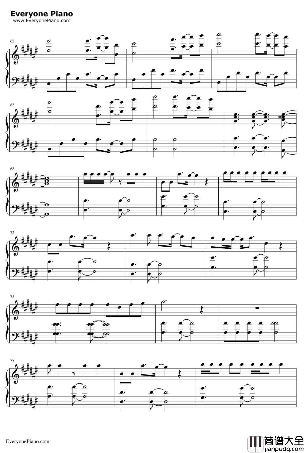 インフルエンサー钢琴谱_乃木坂46