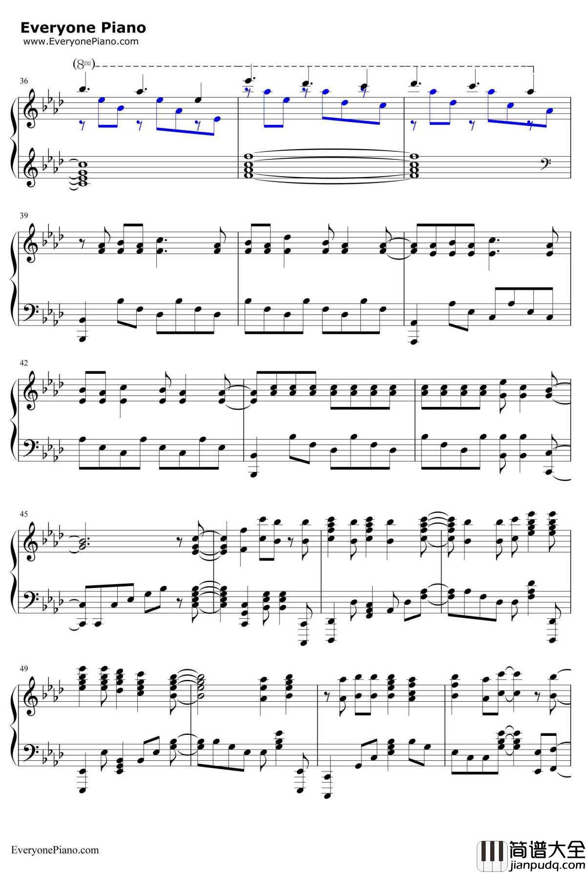 海色钢琴谱_AKINOfrombless4_みいろ_舰队收藏OP