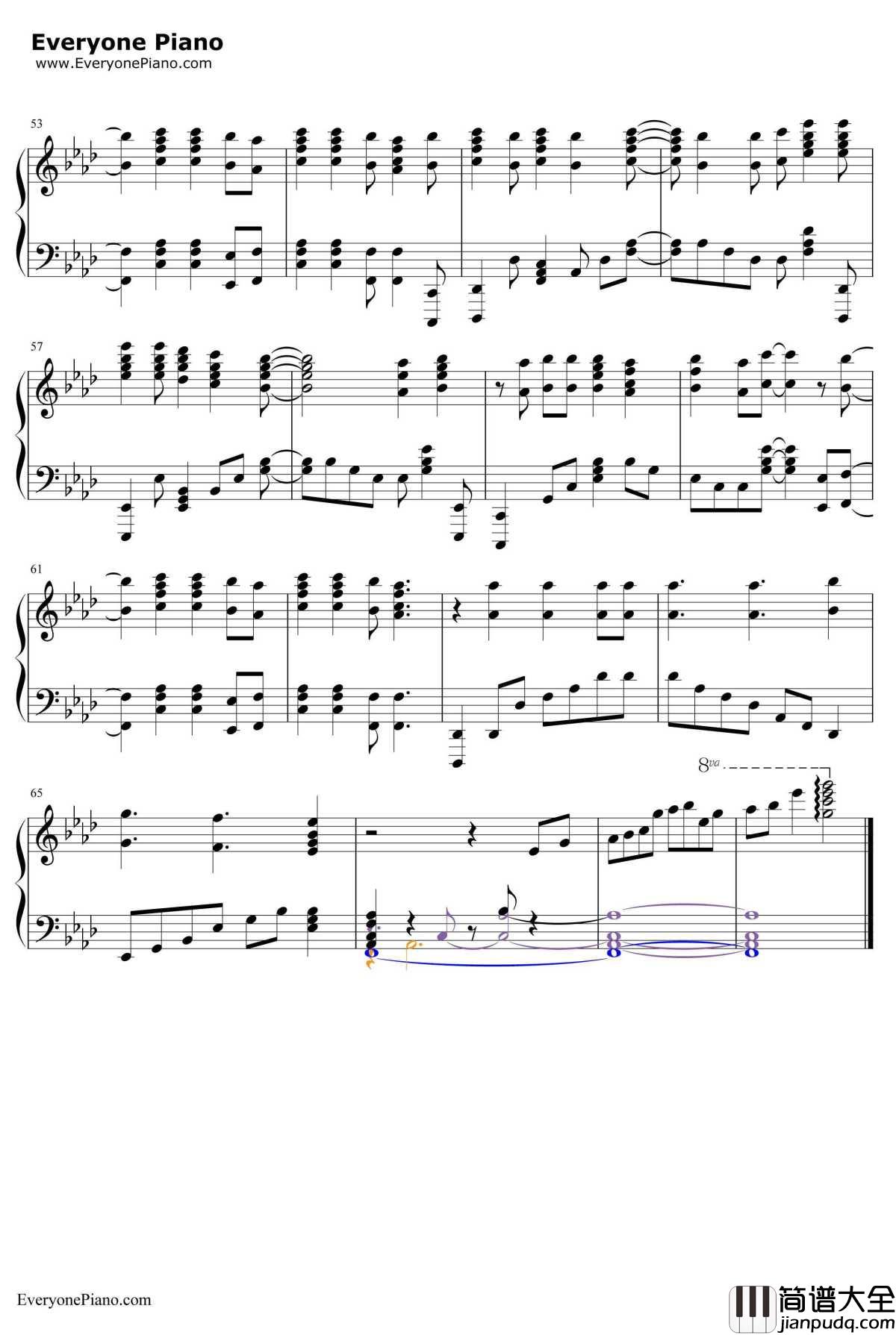 海色钢琴谱_AKINOfrombless4_みいろ_舰队收藏OP