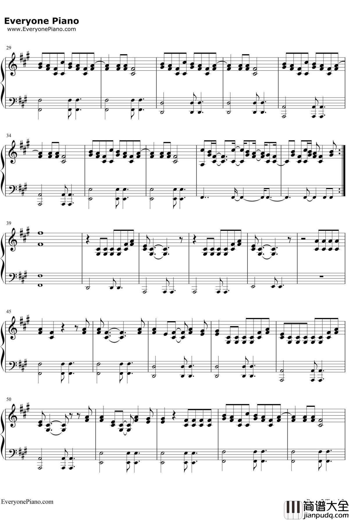 Immortals钢琴谱_FallOutBoy