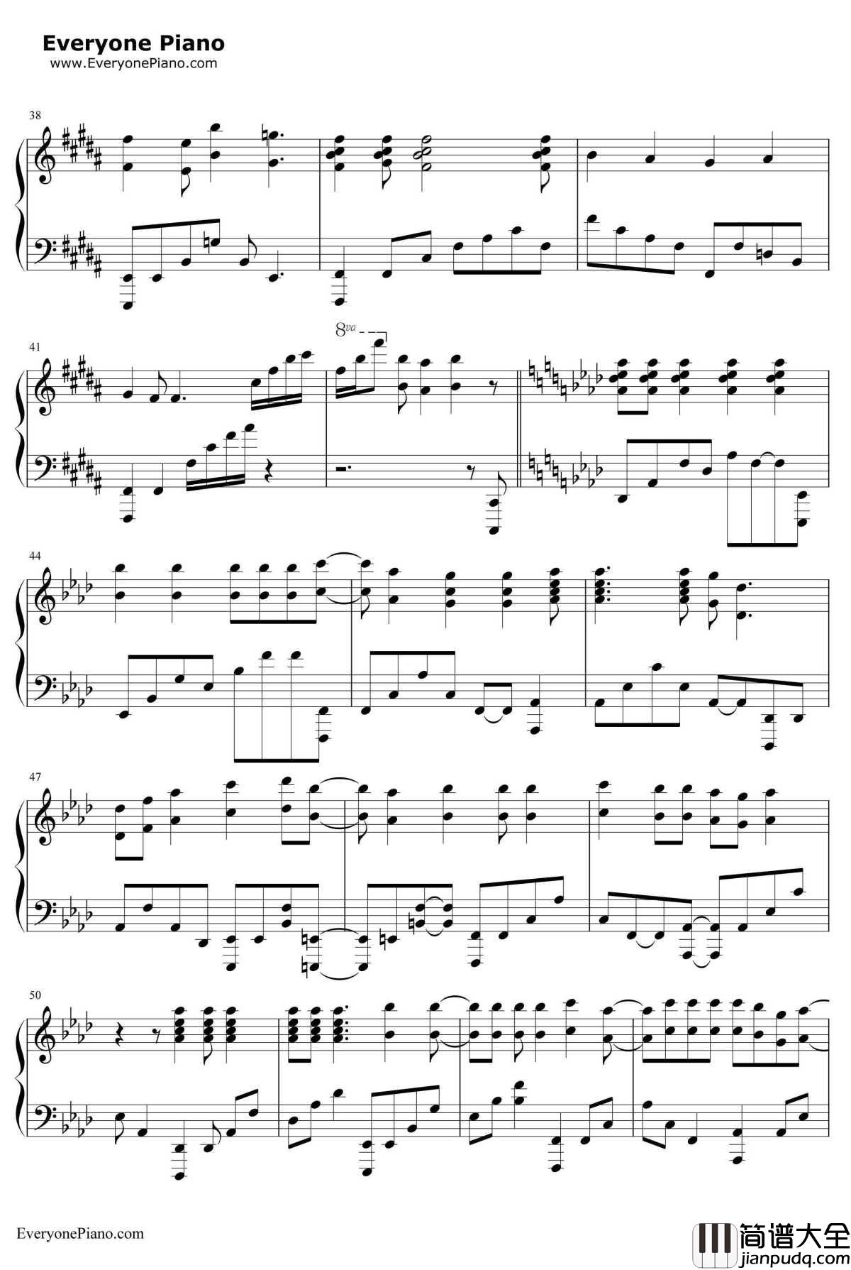 Elemental_World钢琴谱_ChouCho_政宗君的复仇ED