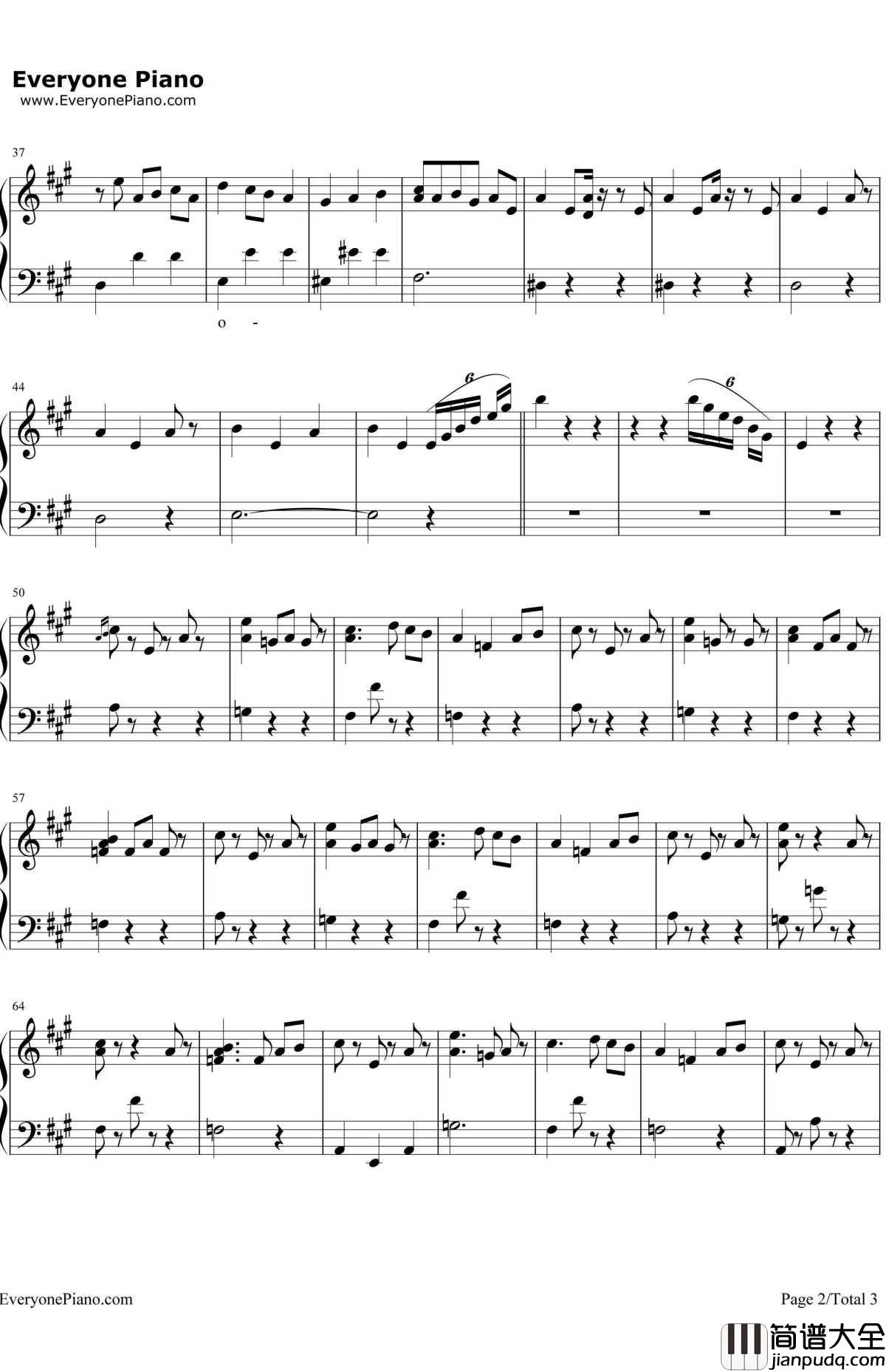 糸守高校钢琴谱_RADWIMPS_电影_你的名字_插曲