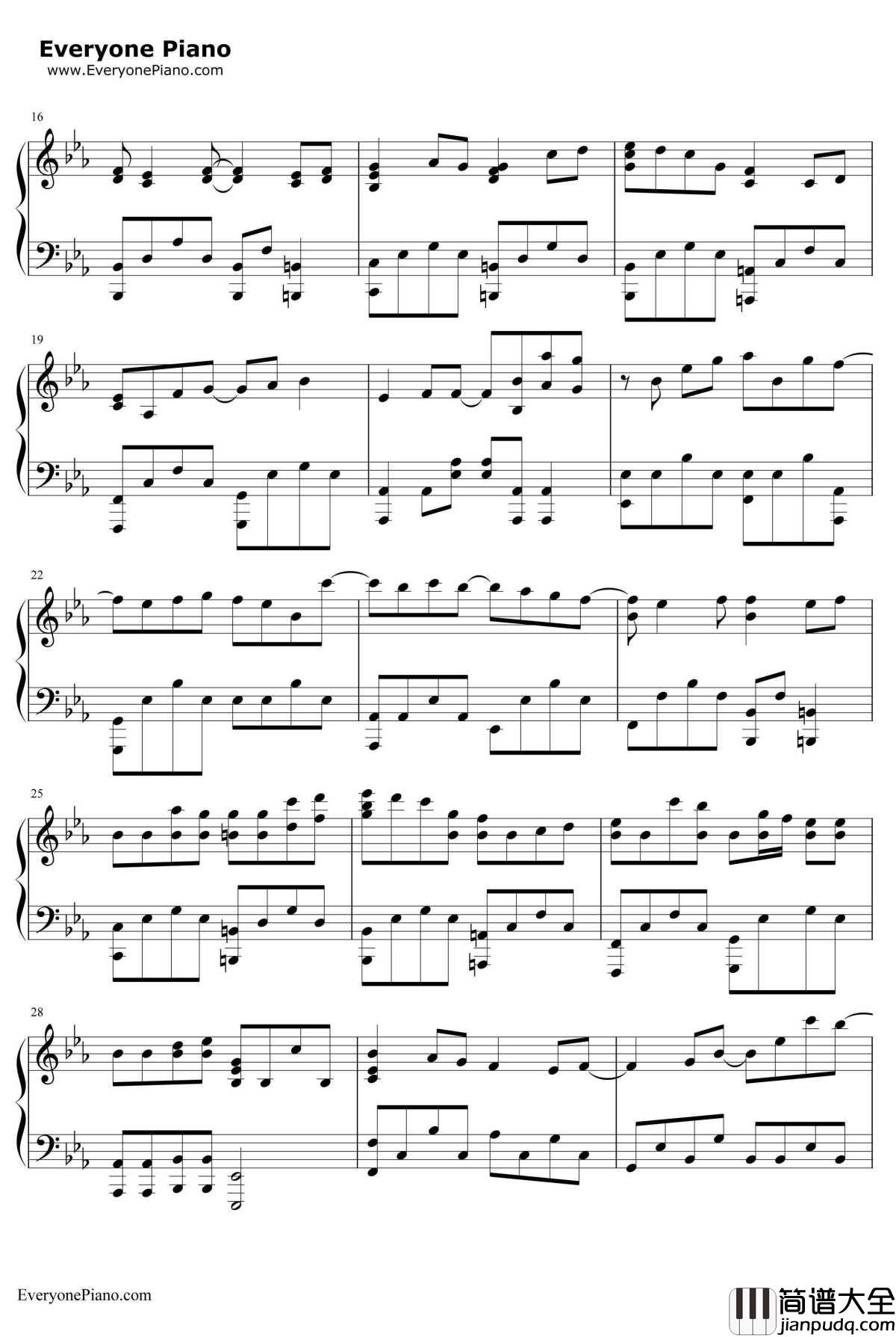 Ray钢琴谱_BumpofChicken&初音ミク_BumpofChickenand初音ミク