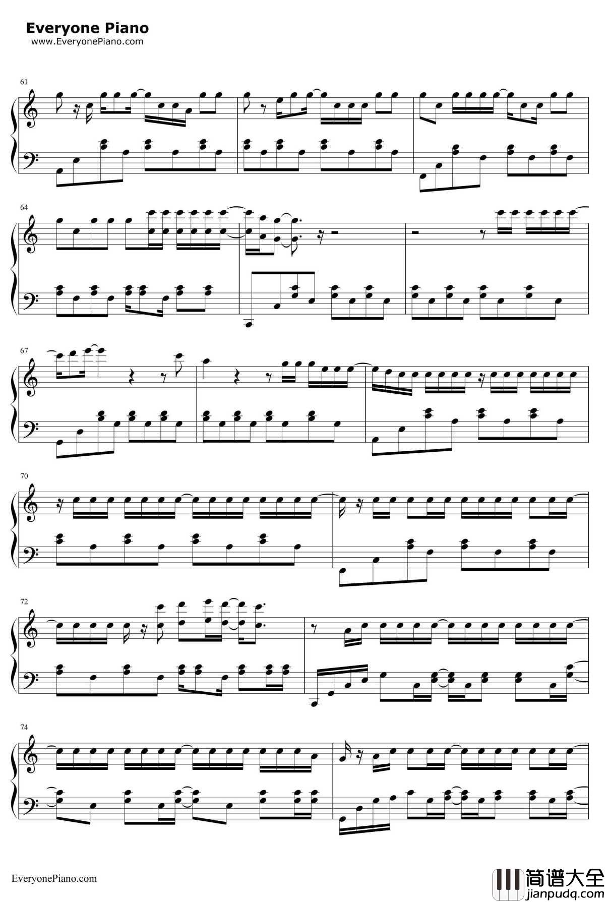 Out_of_the_Woods钢琴谱_TaylorSwift