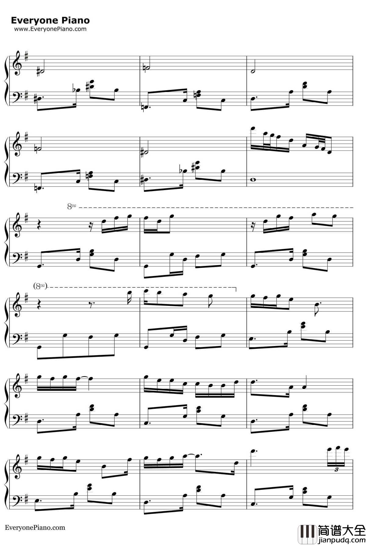 真的钢琴谱_孙燕姿