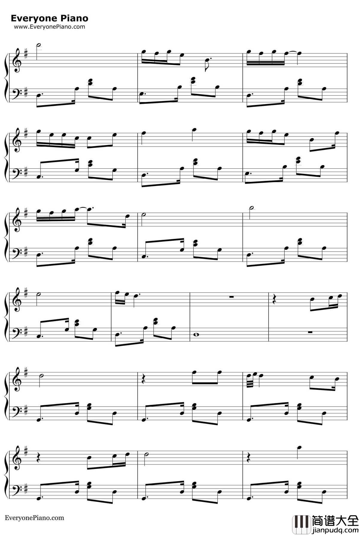 真的钢琴谱_孙燕姿