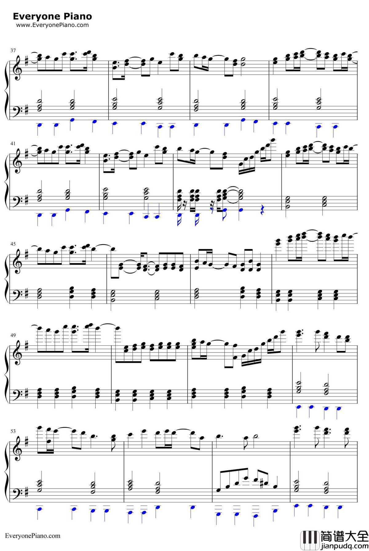 锁の少女钢琴谱_初音ミク