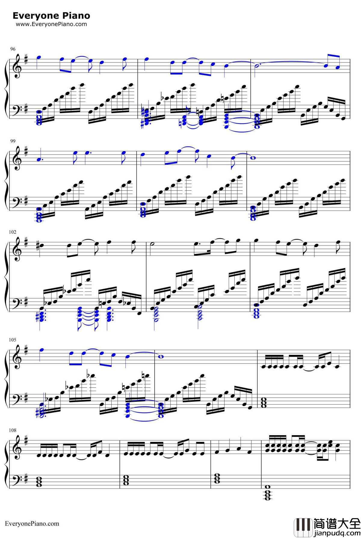 锁の少女钢琴谱_初音ミク